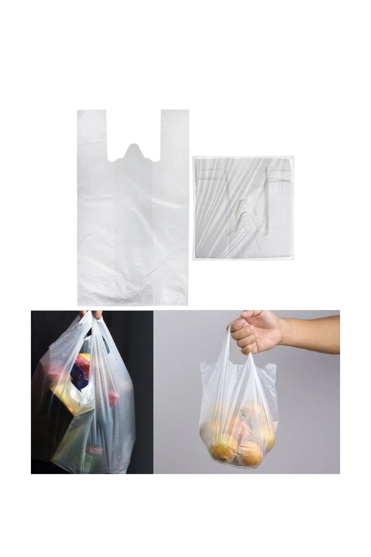 Şeffaf Atlet Poşet Orta Boy 28x50 cm 1 Paket Takriben 200 Adet - Just Cheap Store Görsel 4