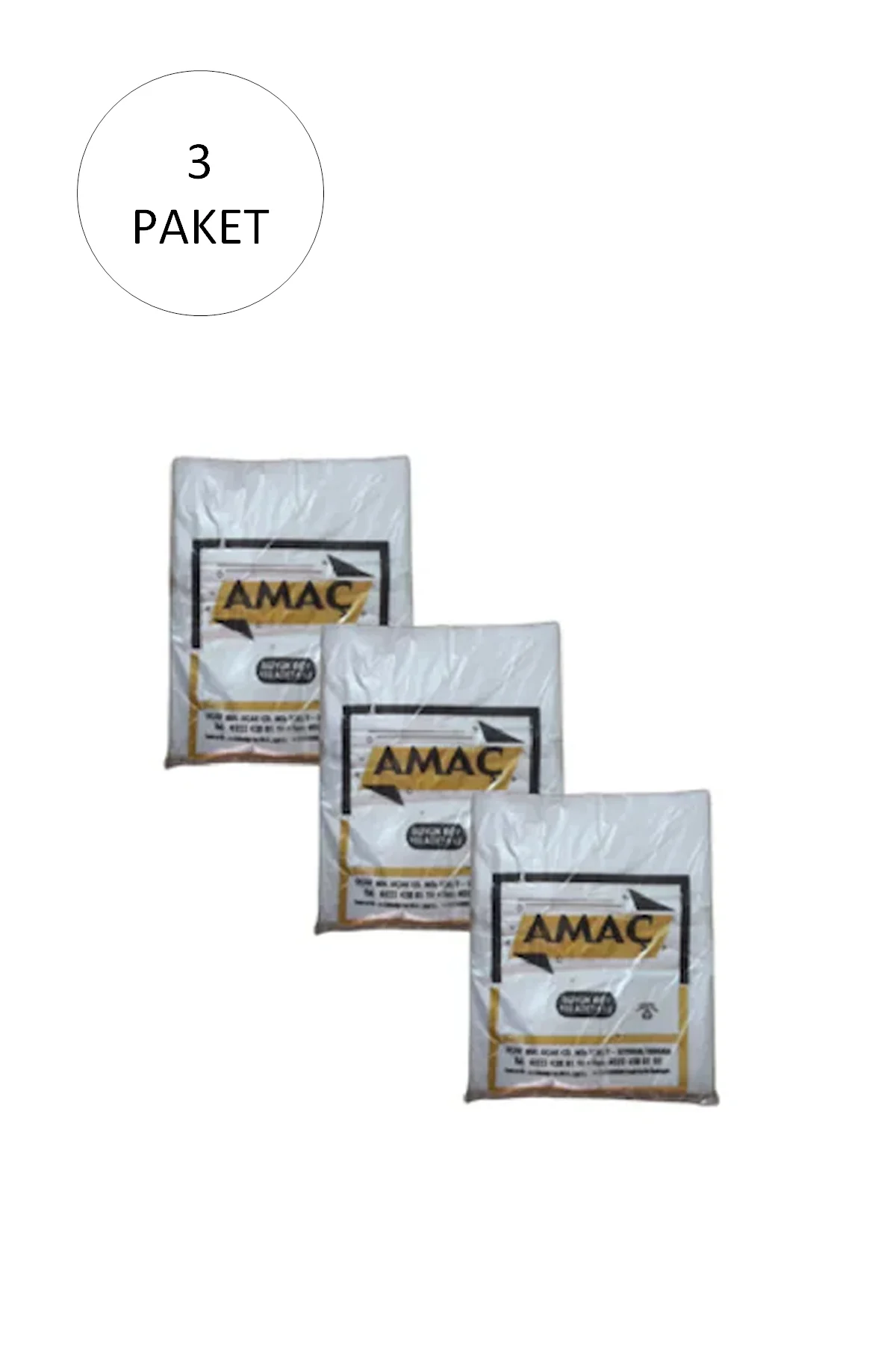 Şeffaf Hışır Atlet Poşet Orta Boy 27x47 Cm 650 Gr (3 Paket-Takriben 600 Adet)
