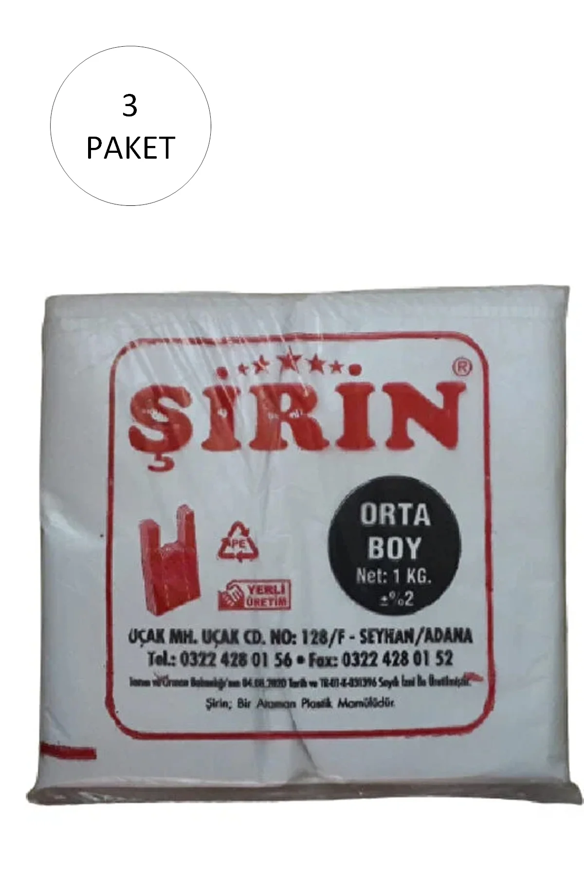Beyaz Kalın Atlet Poşet Orta Boy 28x50 Cm 1 Kg 3 Paket (Takriben 225 Adet) - Just Cheap Store Görsel 3