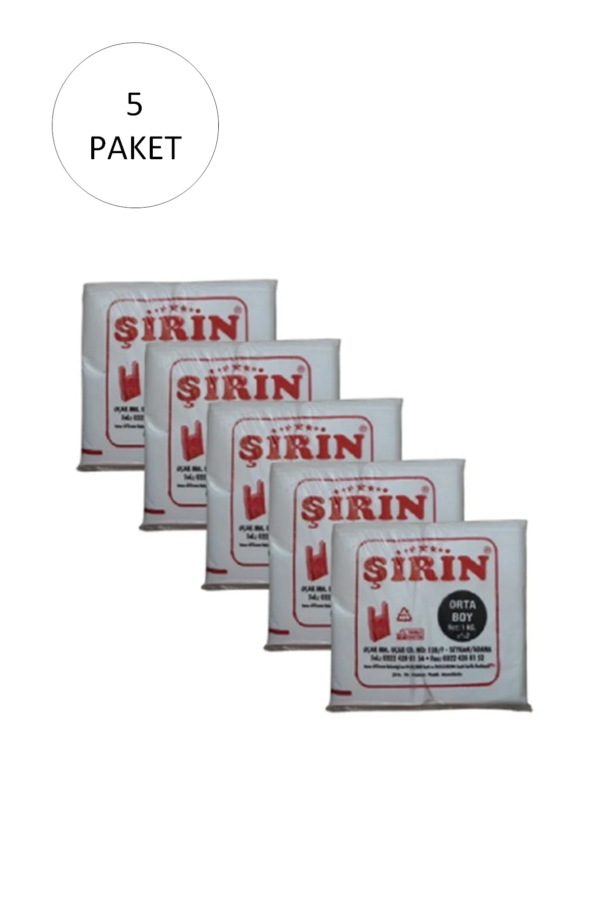 Beyaz Kalın Atlet Poşet Orta Boy 28x50 Cm 1 Kg 5 Paket (Takriben 375 Adet) - Just Cheap Store Görsel 3