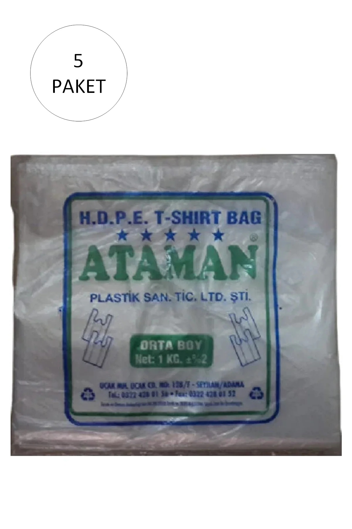 Kalın Şeffaf Atlet Poşet Orta Boy 27x47 Cm 1 Kg (5 Paket-Takriben 725 Adet) - Just Cheap Store Görsel 2