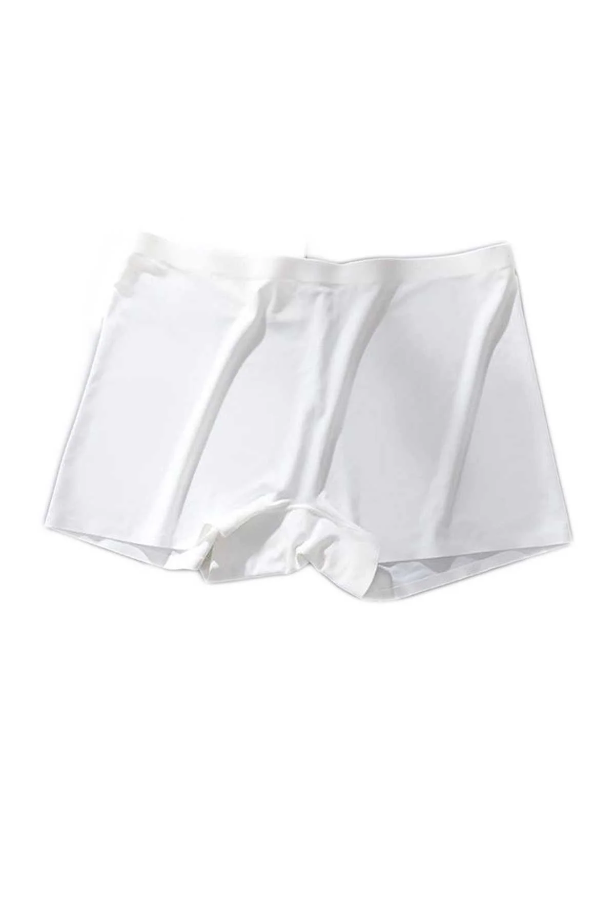Kadın Dikişsiz Görünmez İz Yapmaz Mini Şort Boxer Beyaz - Just Cheap Store Görsel 3