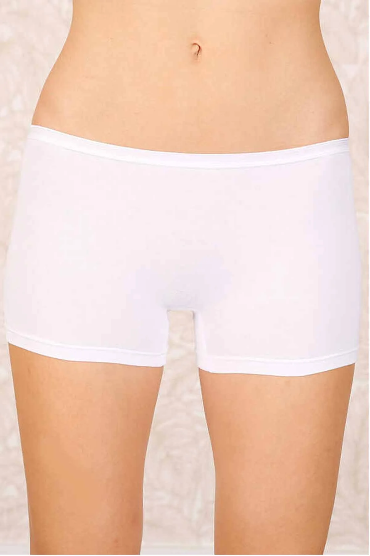 Likralı Süprem Bayan Boxer Short Beyaz 2100B - Just Cheap Store Görsel 2