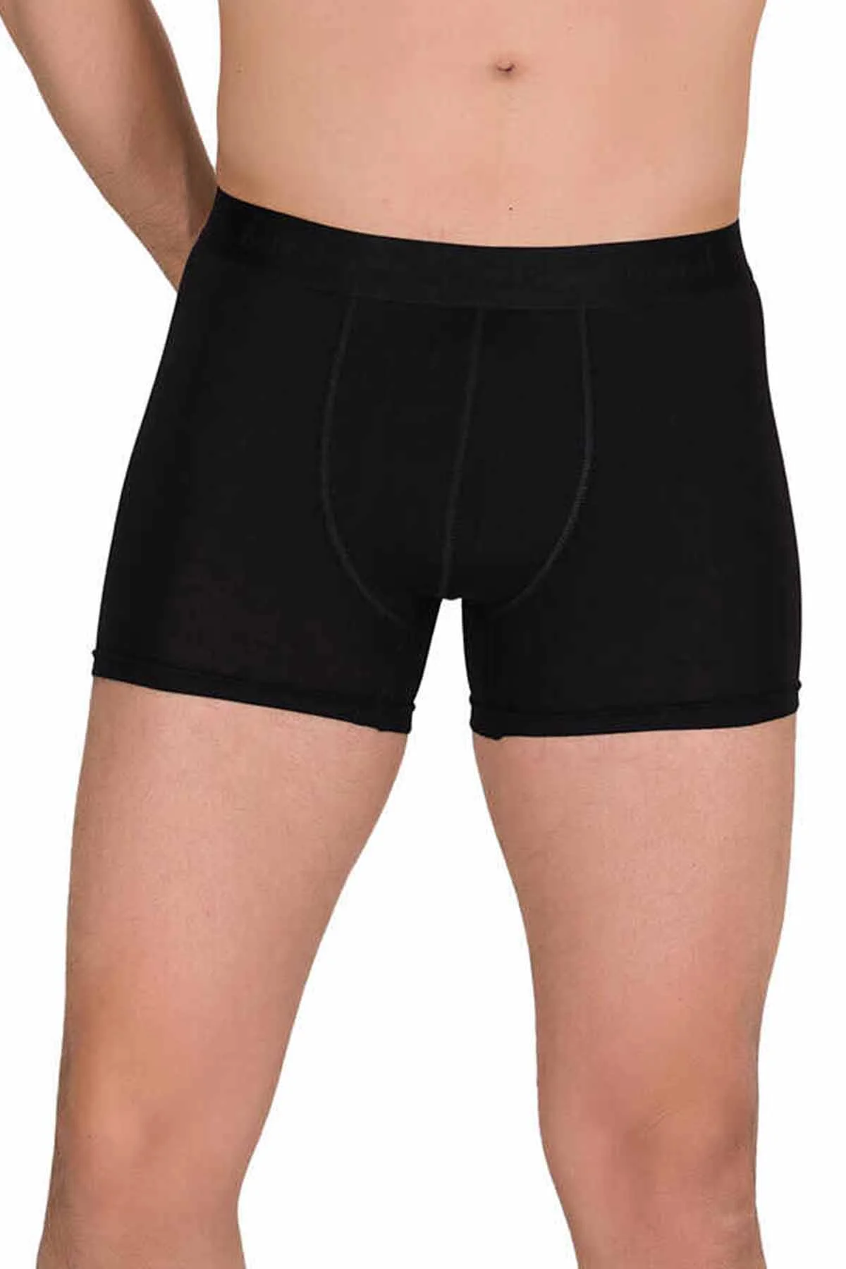 Pamuk Modal Likralı Esnek Erkek Boxer Siyah 4476B - Just Cheap Store Görsel 3