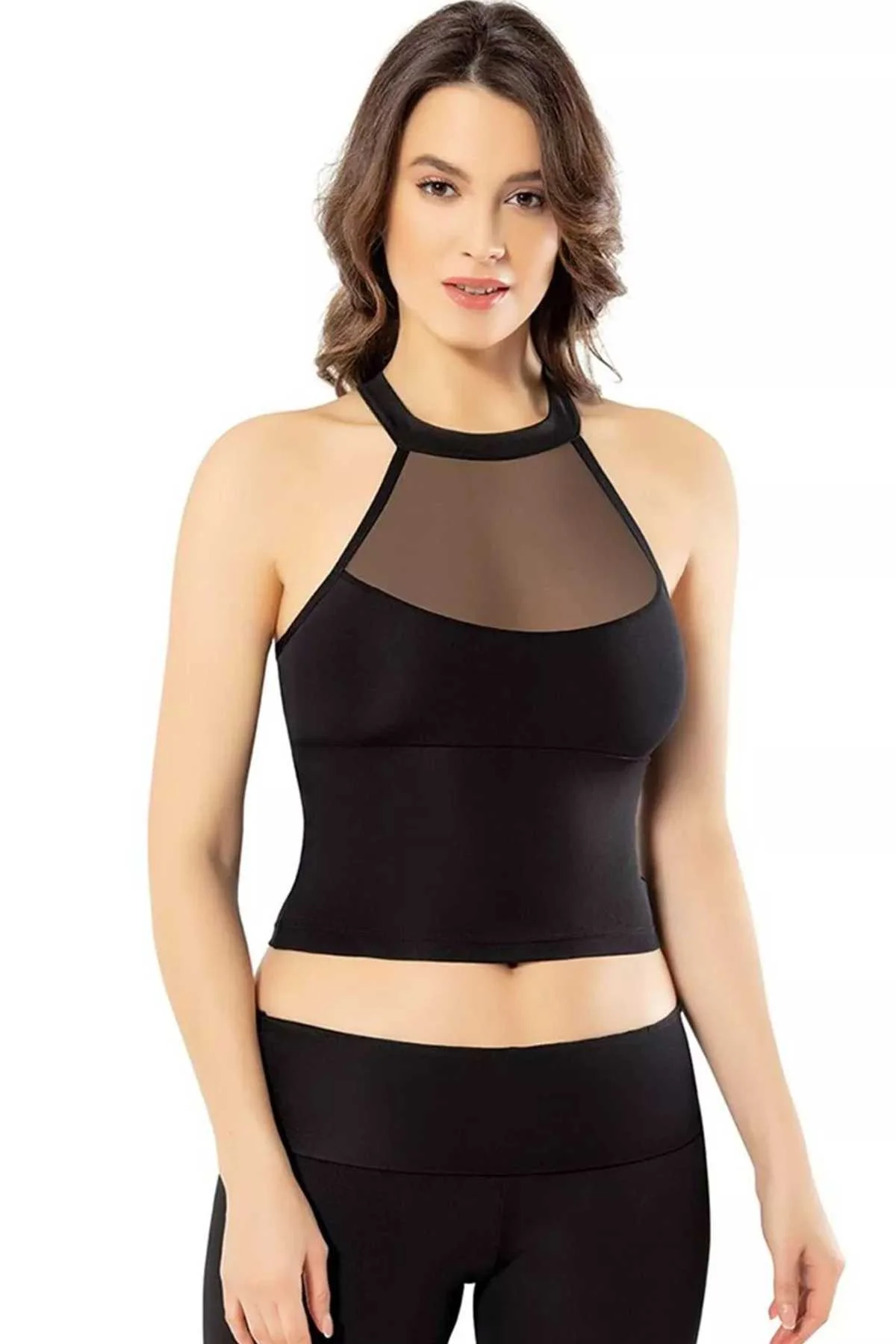 Pedli Dalgıç Modelli Krop Kadın Büstiyer Siyah - Just Cheap Store Görsel 2