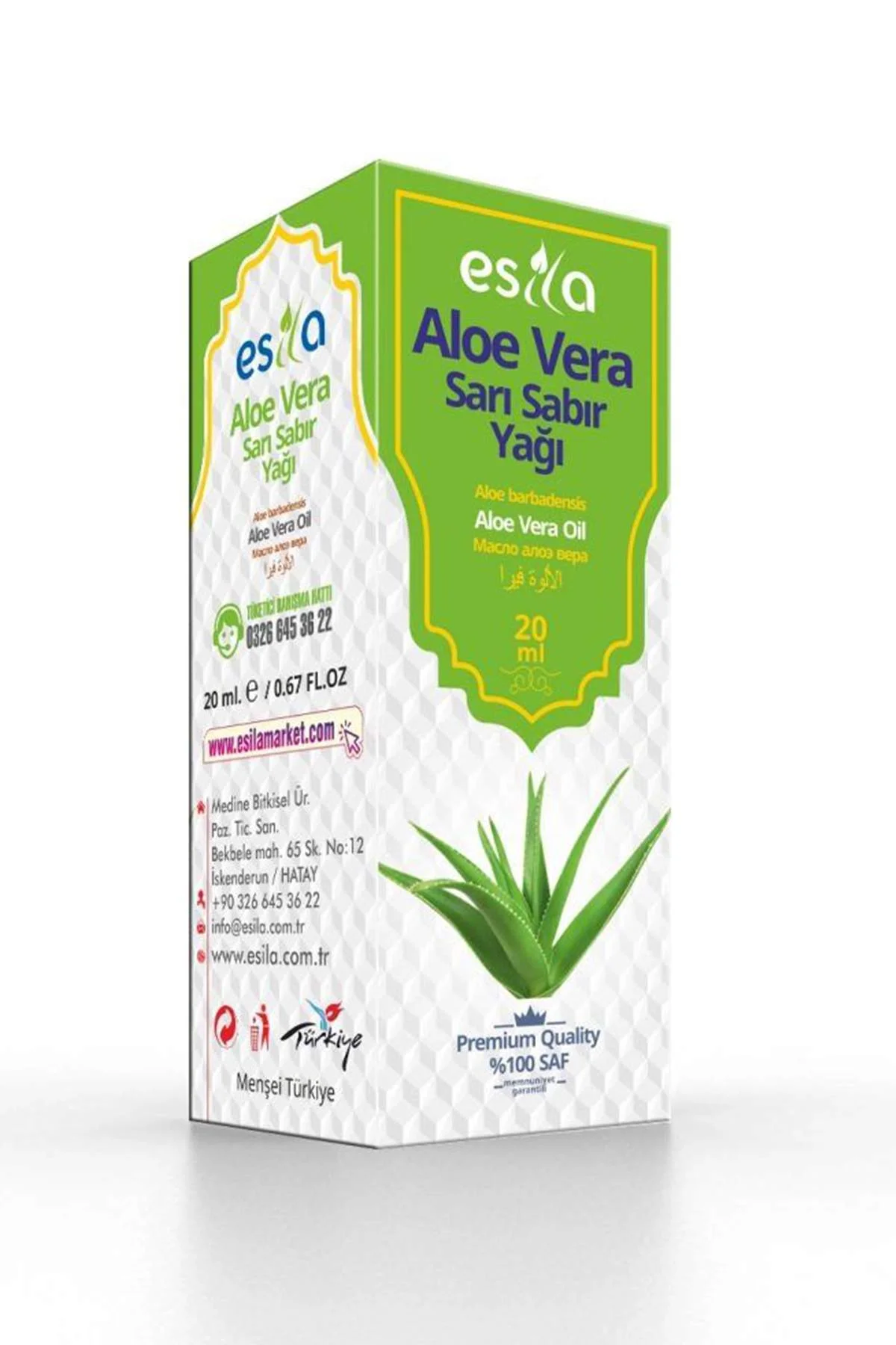 Aloe Vera - Sarı Sabır Yağı 20 Ml