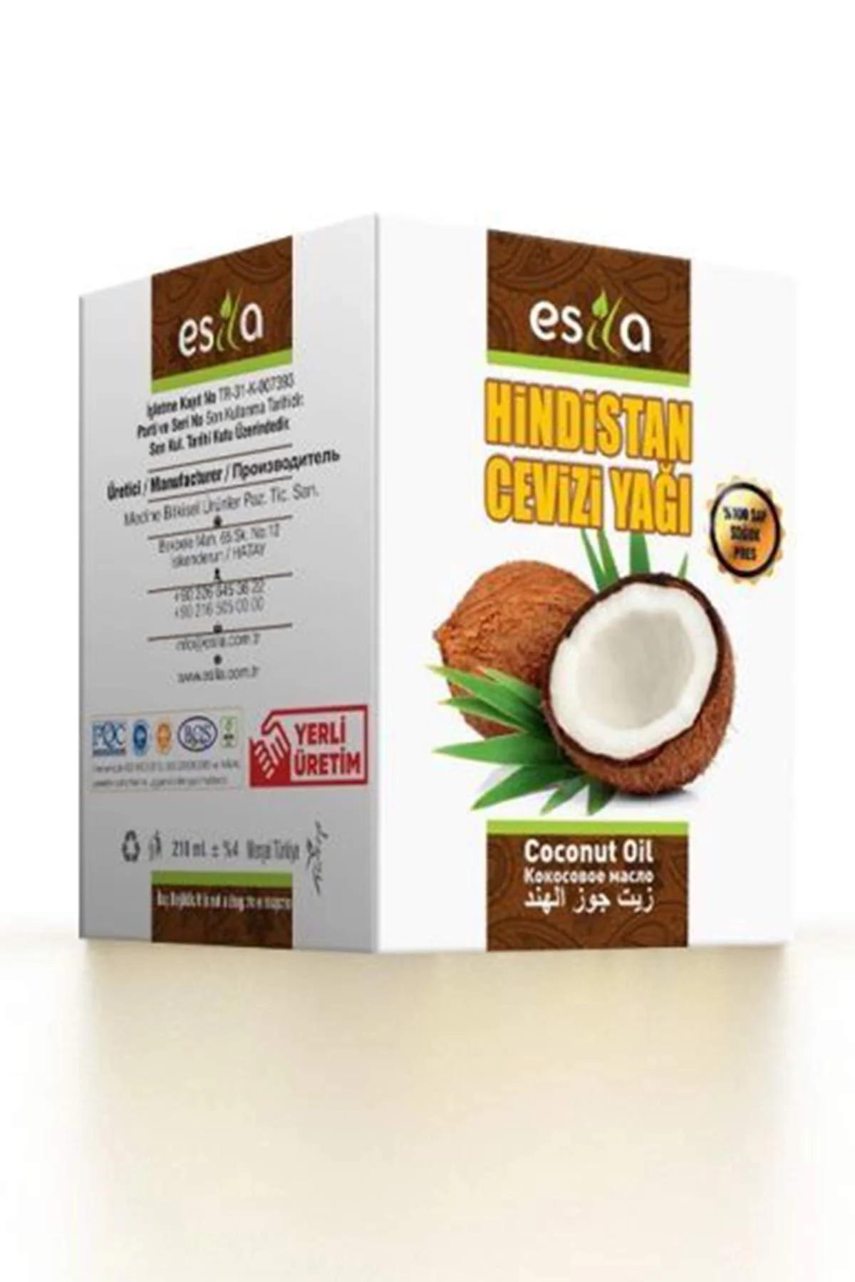 Hindistan Cevizi Yağı 210 Ml