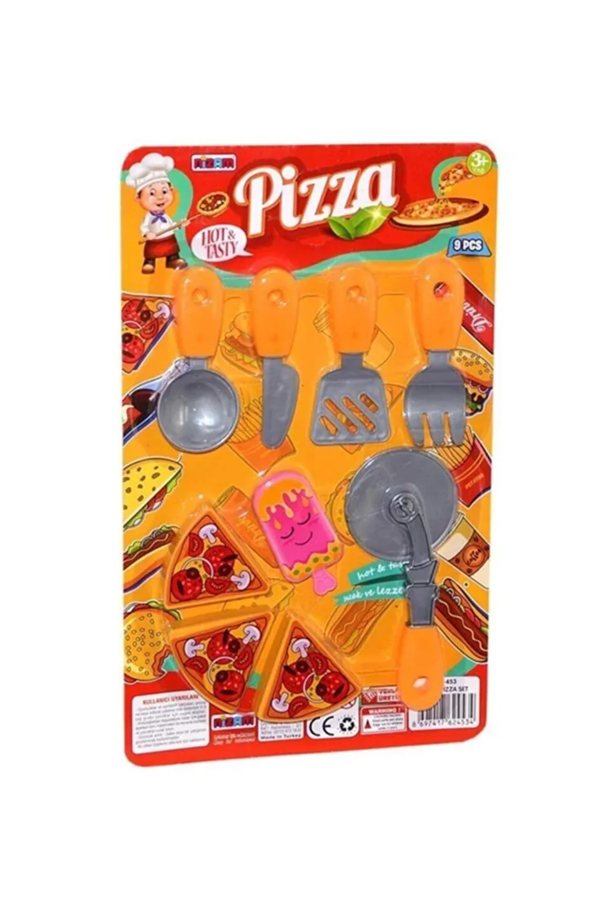 Küçük Pizza Oyuncak Seti 40x25 cm 9 parça - Just Cheap Store Görsel 5