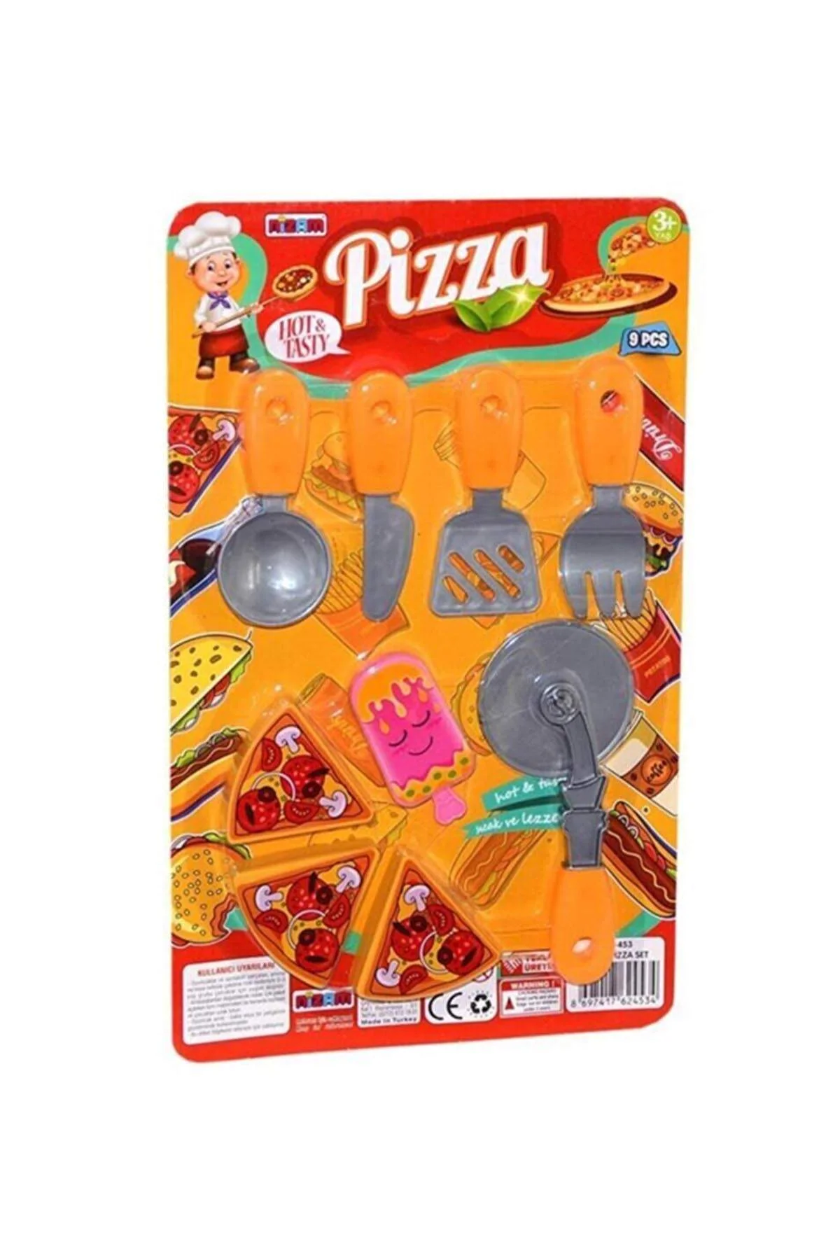 Küçük Pizza Oyuncak Seti 40x25 cm 9 parça - Just Cheap Store Görsel 2