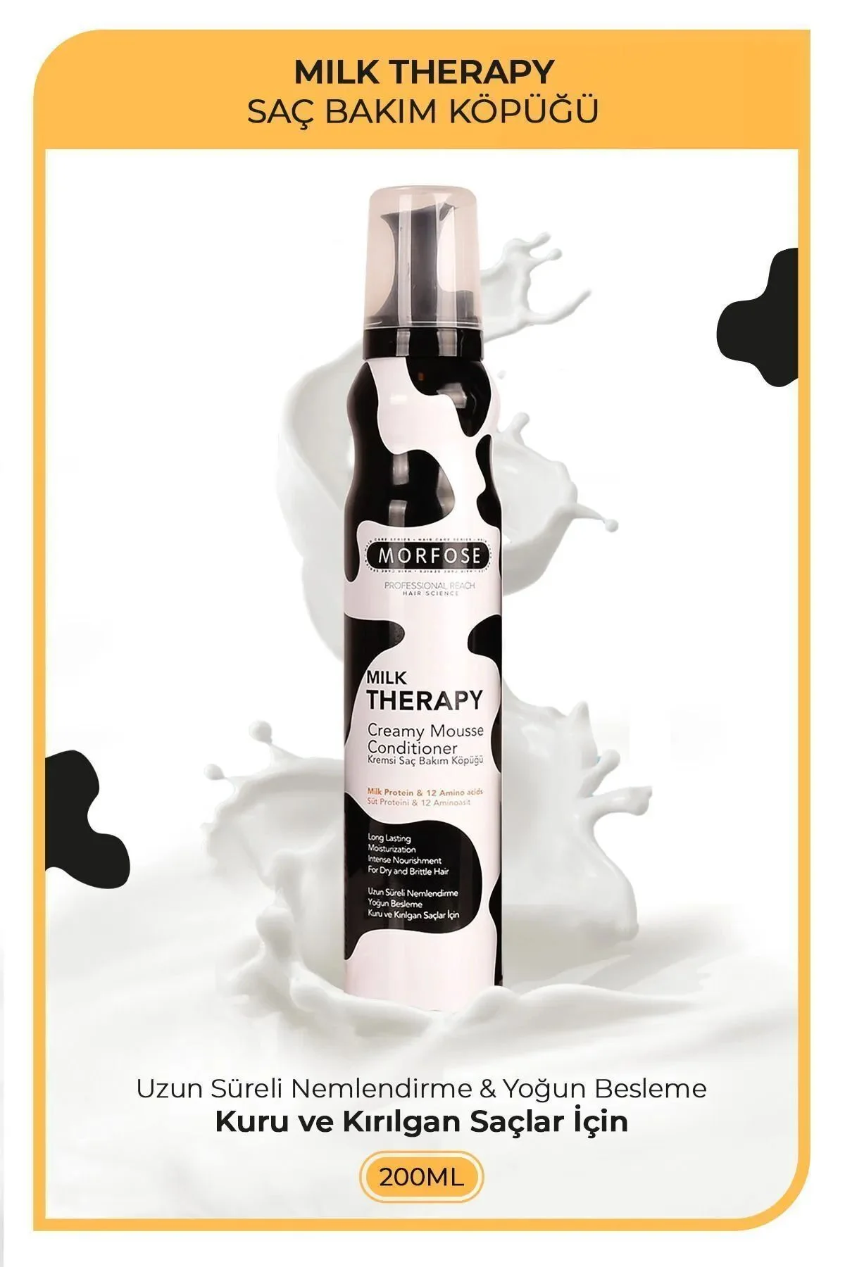 Milk Therapy Kremsi Saç Bakım Köpük 200 ML - Besleyici Koruyucu - mrfs