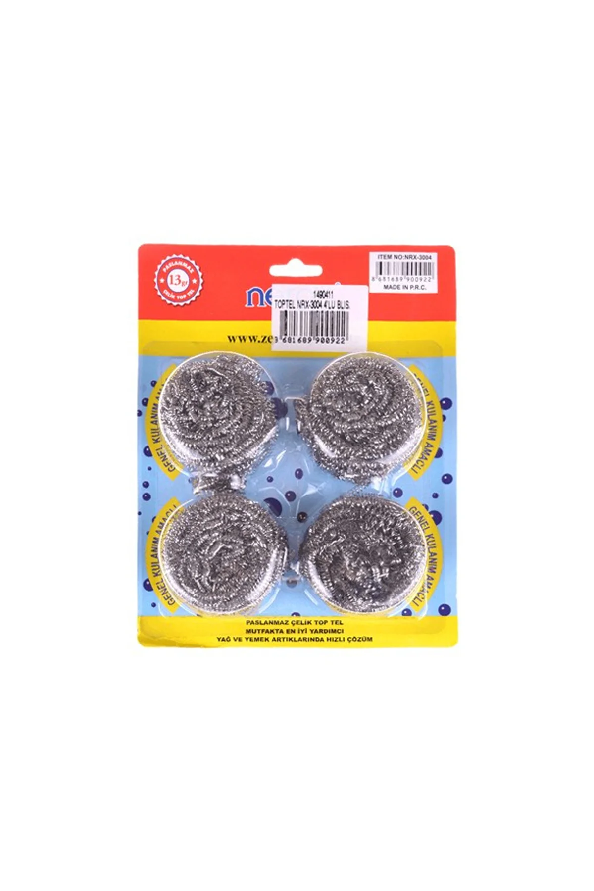 Nerox Çelik Top Tel Ovma Teli 4 Lü Blister NRX-F3004 - Just Cheap Store Görsel 3