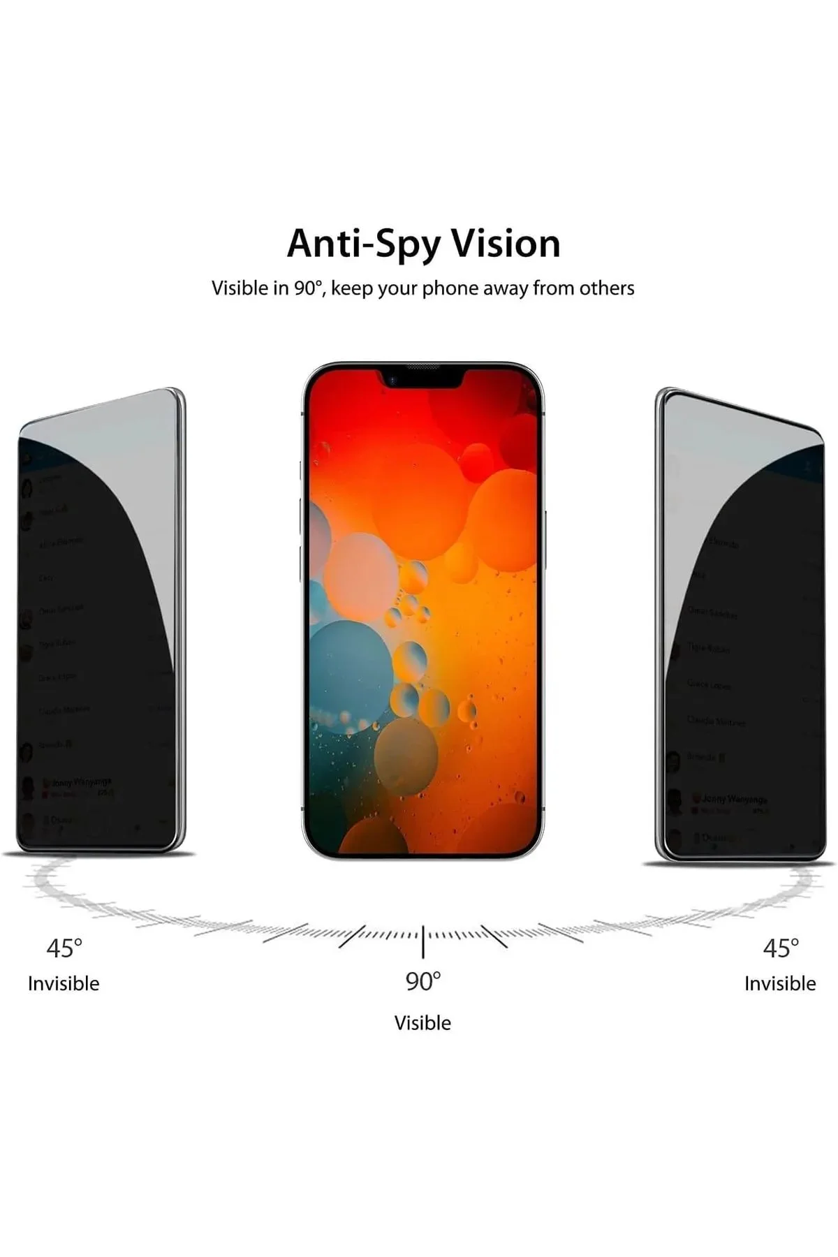 Iphone 13 Pro Max Uyumlu Hayalet Ekran Gizli Tam Kaplayan Kırılmaz Cam Seramik Ekran Koruyucu Film - Just Cheap Store Görsel 5