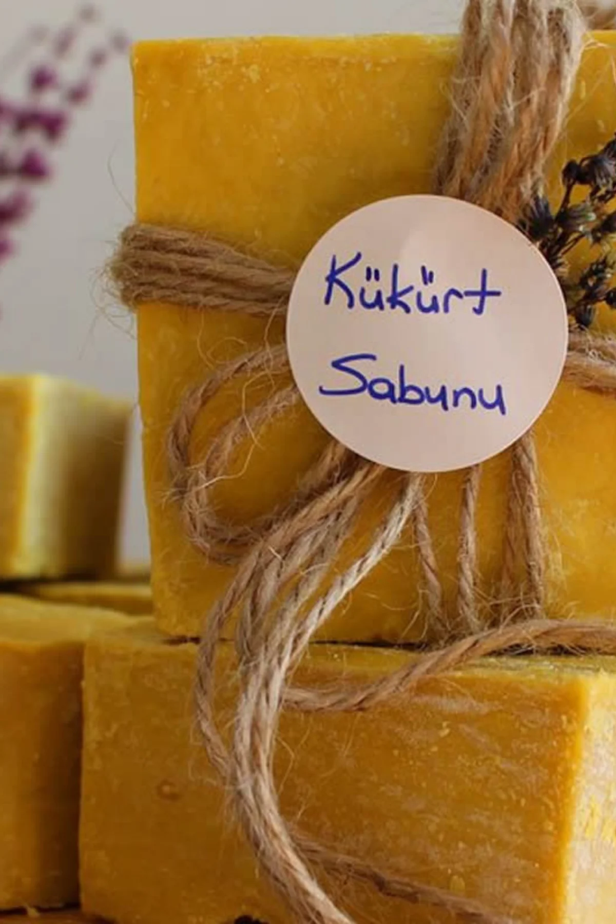 Kükürt Sabunu Hatay El Yapımı %100 Organik Doğal Sabun 1 Kalıp 130 Gram - Just Cheap Store Görsel 3