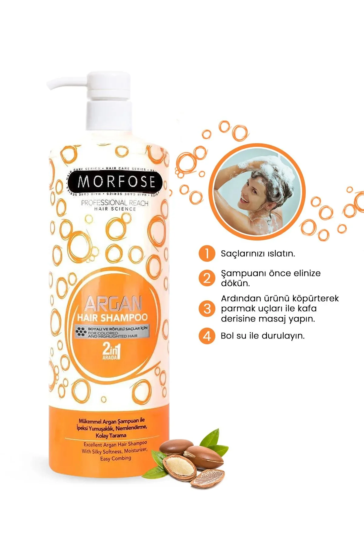 Argan Şampuan 1000 ML - Boyalı Saçlar İçin - Just Cheap Store Görsel 4