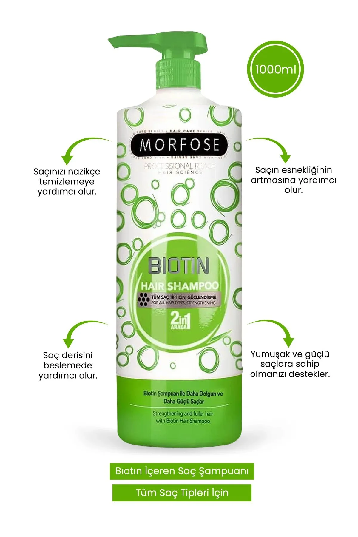 Biotin Şampuan 1000 ML - Yumuşak ve Güçlü Saçlar - Just Cheap Store Görsel 2