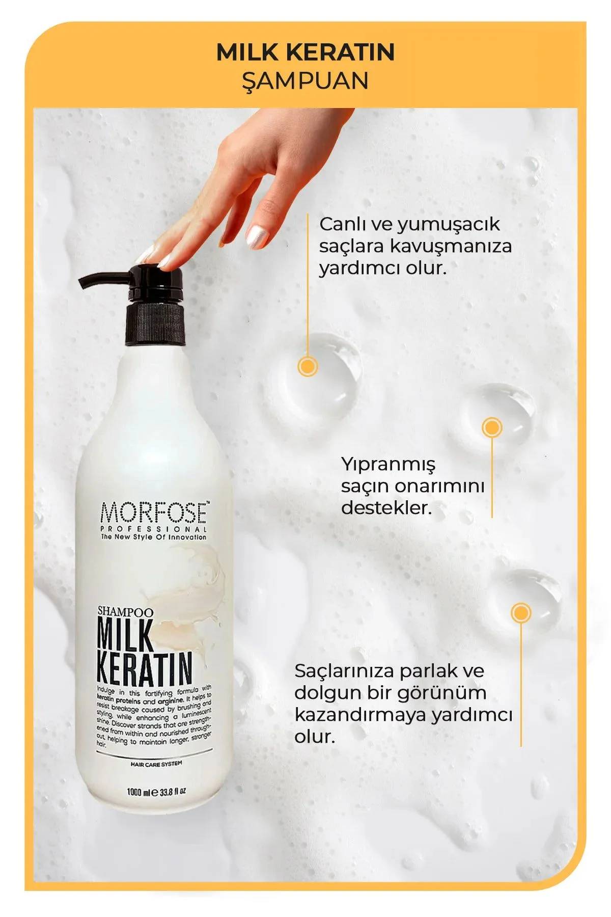 Milk Keratin Şampuan 1000 ML - Besleyici Koruyucu Etki - Just Cheap Store Görsel 4