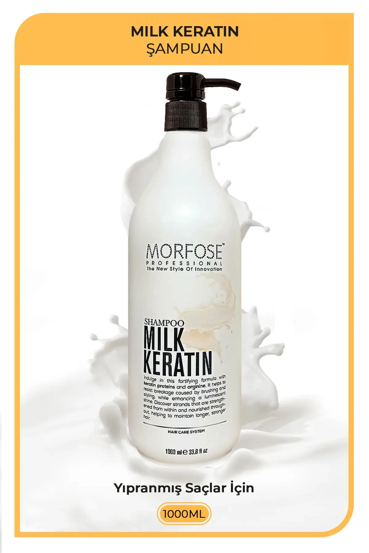 Milk Keratin Şampuan 1000 ML - Besleyici Koruyucu Etki