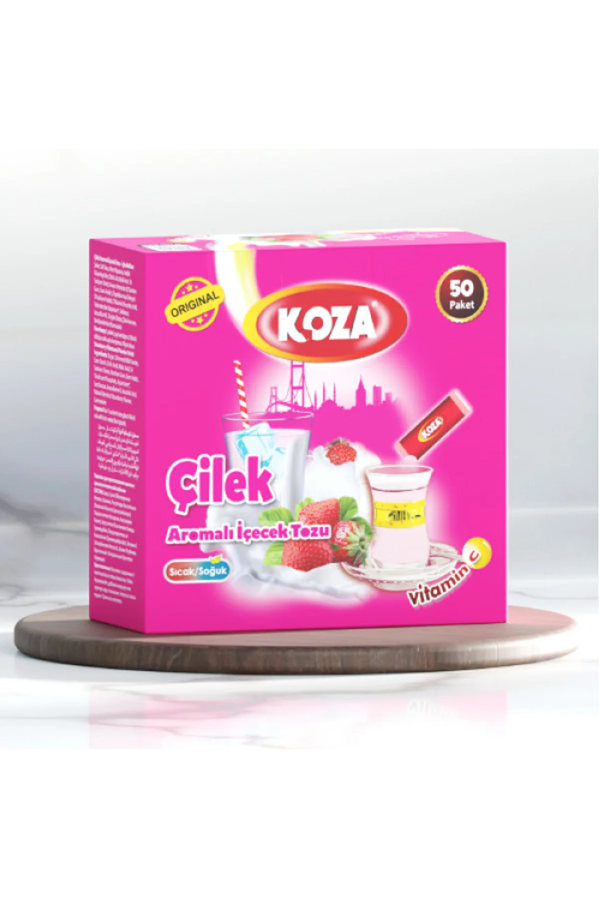 Koza Tek İçimlik Çilek Aromalı Toz İçecek 50'li - Just Cheap Store Görsel 2