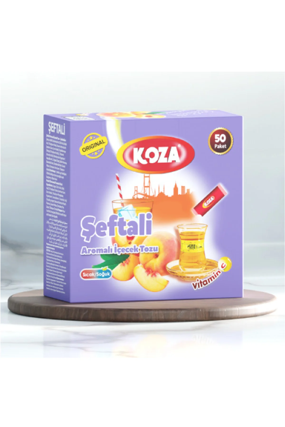 Koza Tek İçimlik Şeftali Aromalı Toz İçecek 50'li - Just Cheap Store Görsel 2