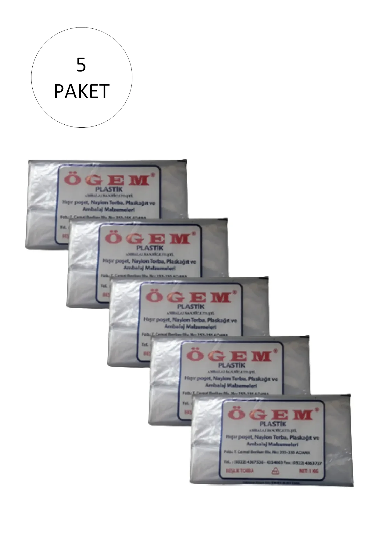 Bakkaliye Naylon Torba Beşlik 30x52 cm 1 kg 5 Paket (Takriben 525 Adet) - Just Cheap Store Görsel 3
