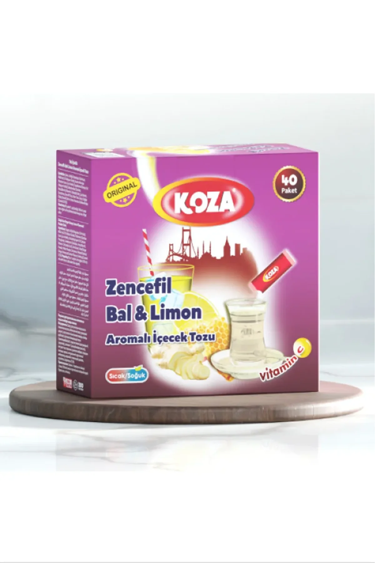 Koza Tek İçimlik Zencefil Bal Limon Aromalı Toz İçecek 40'lı - Just Cheap Store Görsel 4