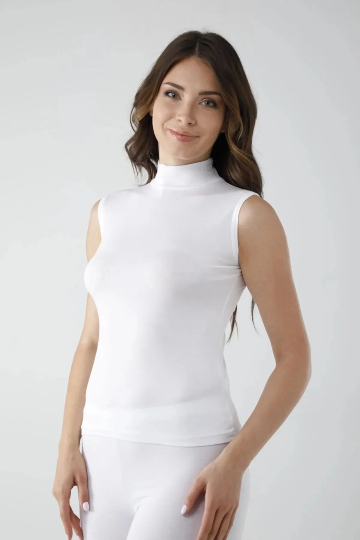 Vivaldi Kadın Beyaz Sıfır Kol Balıkçı Body 350 - Just Cheap Store Görsel 5