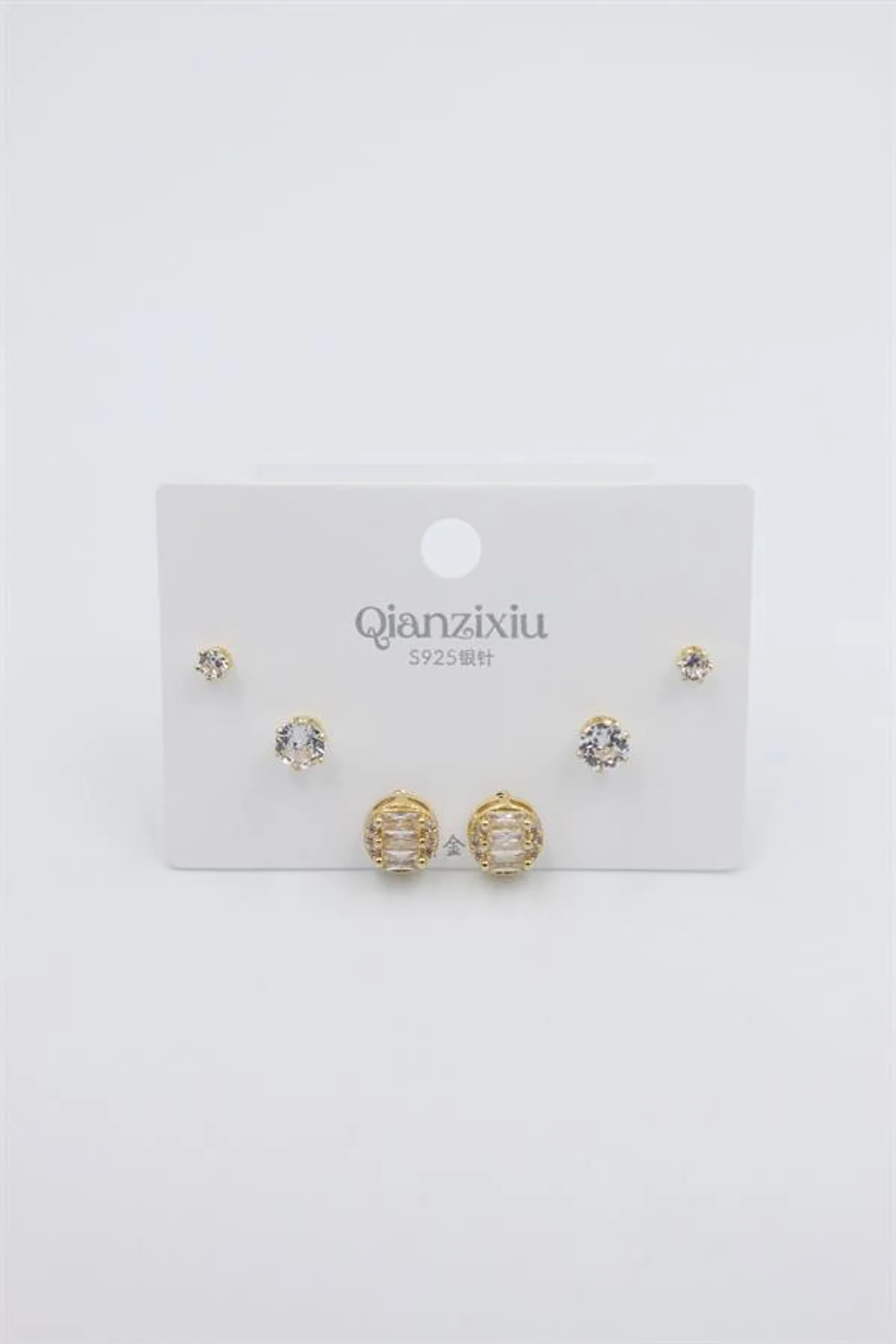 Çoklu Set Küpe - Altın