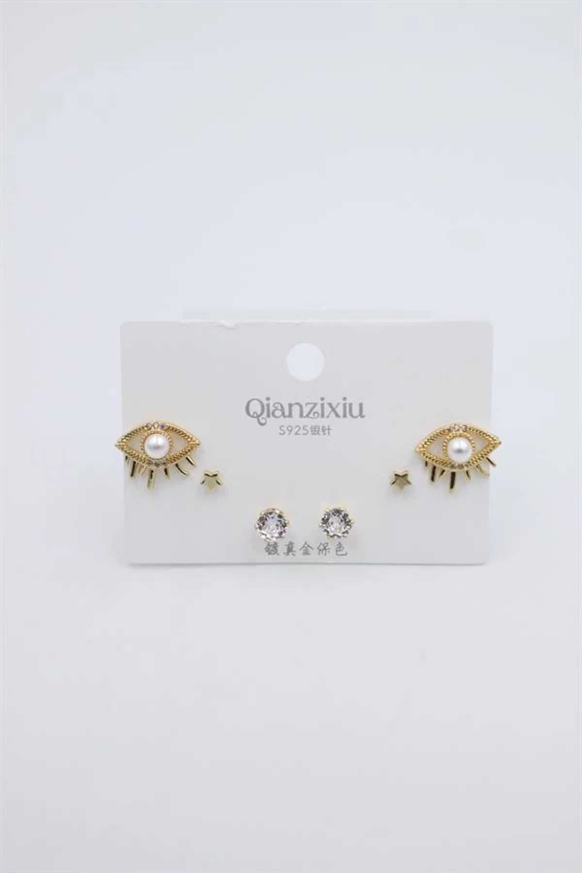 Çoklu Set Küpe - Altın