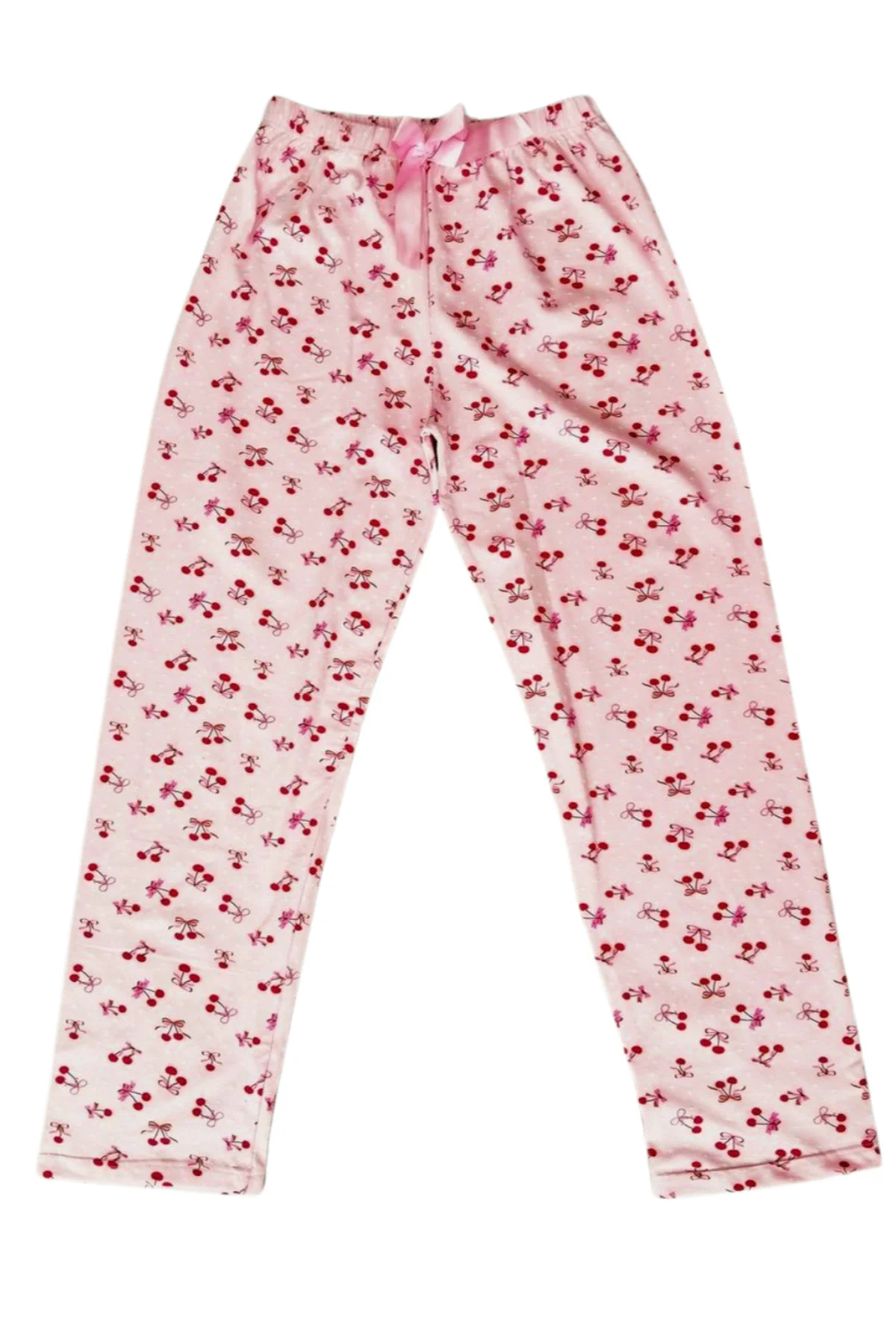 Beli Lastikli Mevsimlik Viskon Penye Pantolon Pembe - Just Cheap Store Görsel 5