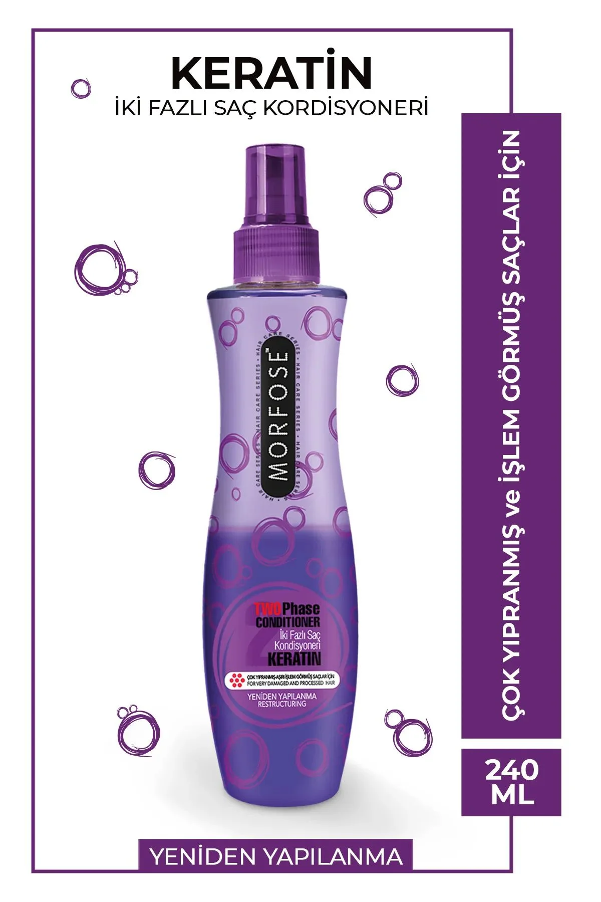 Keratin Çift Fazlı Kondisyoner Fön Suyu 240 ML - mrfs - Just Cheap Store Görsel 5