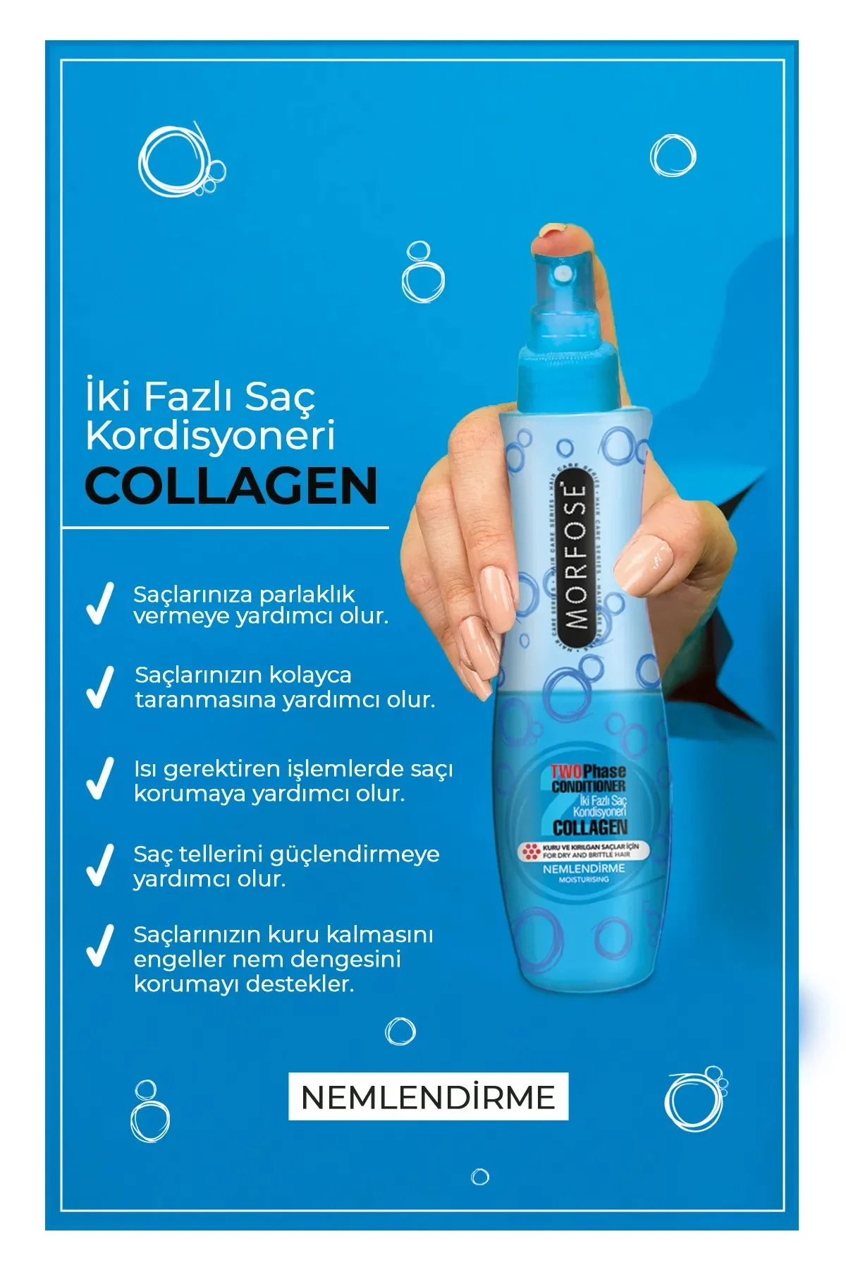 Kolajen Çift Fazlı Kondisyoner Fön Suyu 240 ML - mrfs - Just Cheap Store Görsel 3