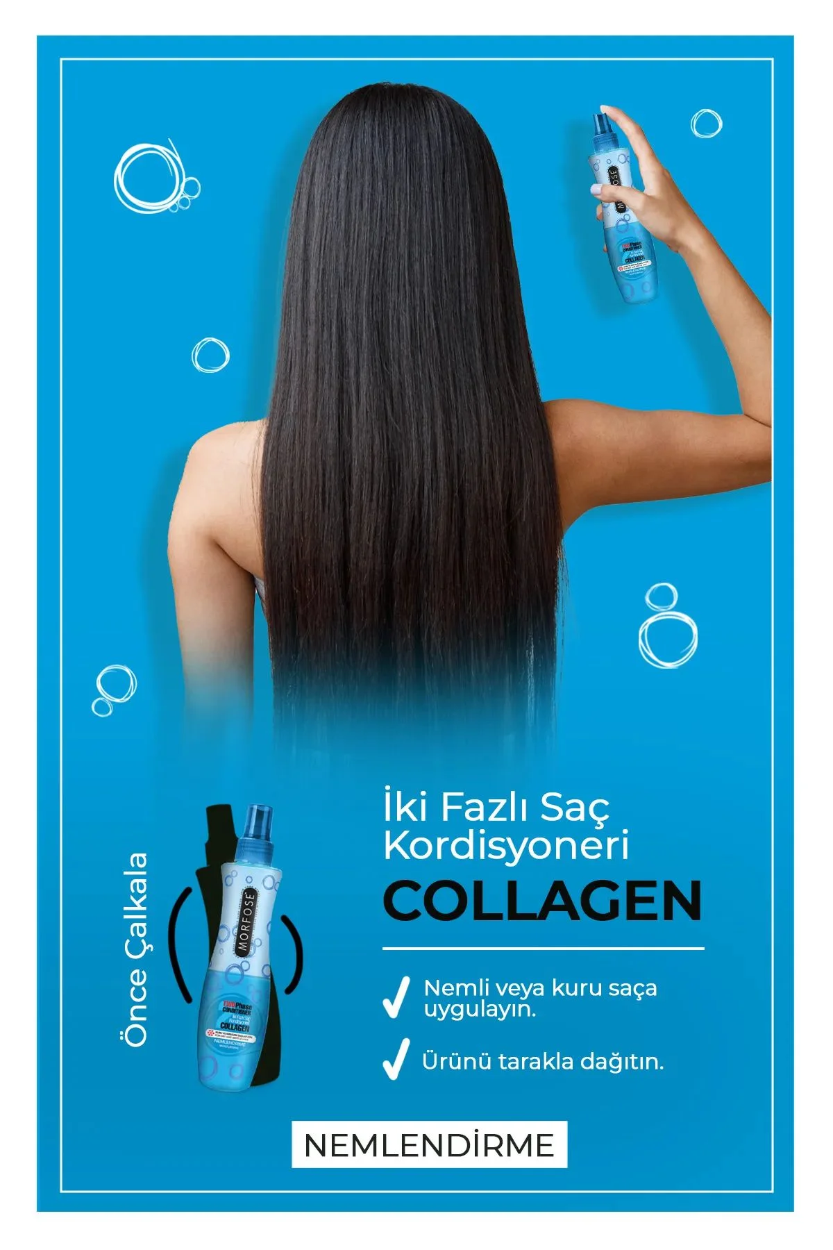Kolajen Çift Fazlı Kondisyoner Fön Suyu 240 ML - mrfs - Just Cheap Store Görsel 4