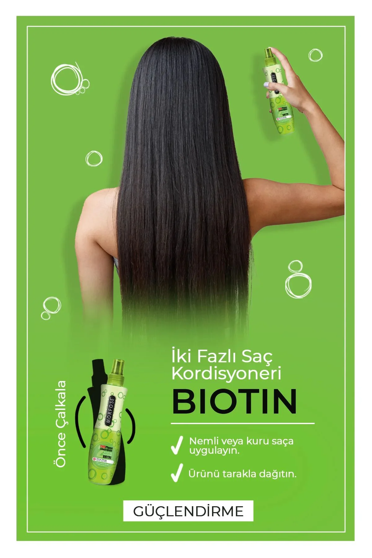 Biotin Çift Fazlı Saç Kondisyoner Fön Suyu 240 ML - mrfs - Just Cheap Store Görsel 3