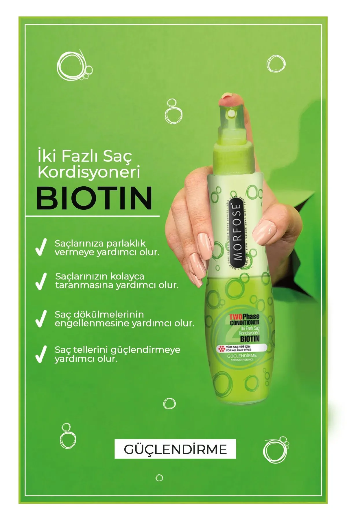 Biotin Çift Fazlı Saç Kondisyoner Fön Suyu 240 ML - mrfs - Just Cheap Store Görsel 4