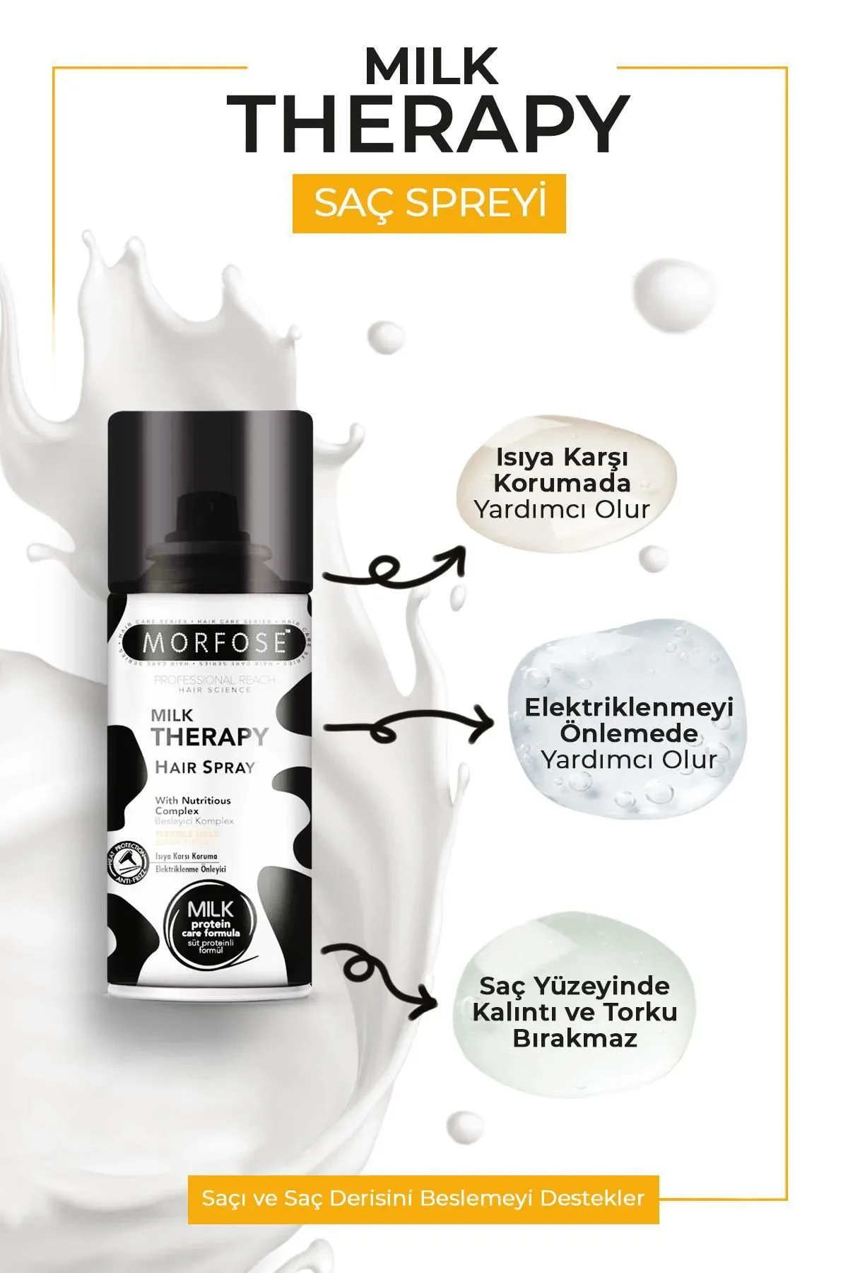Milk Therapy Saç Spreyi 75 ML - Besleyici Koruyucu Etki - mrfs - Just Cheap Store Görsel 3