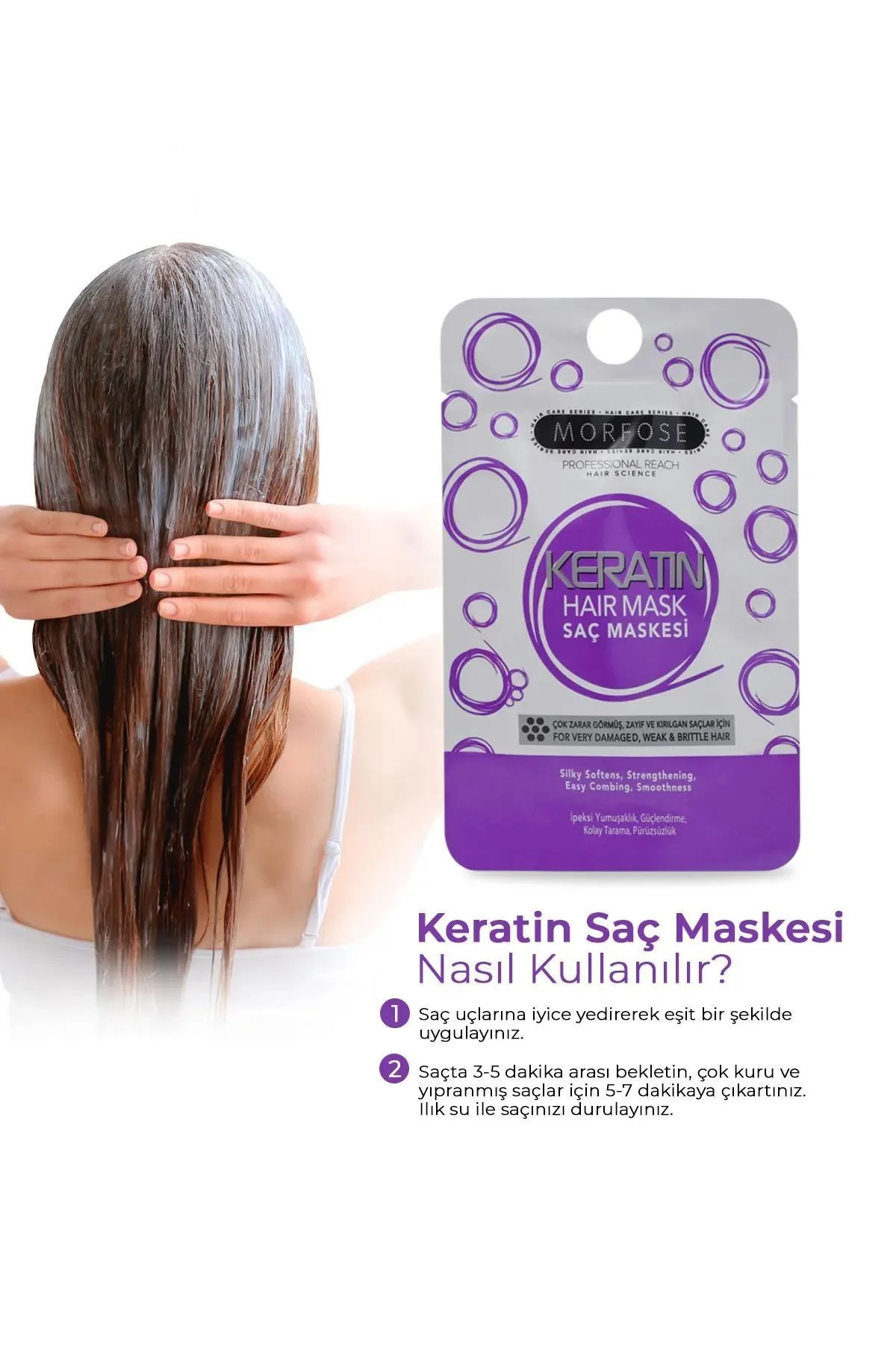 Keratin Saç Maskesi 25 ML (24 ADET) - Yıpranmış Saçlar İçin - mrfs - Just Cheap Store Görsel 4