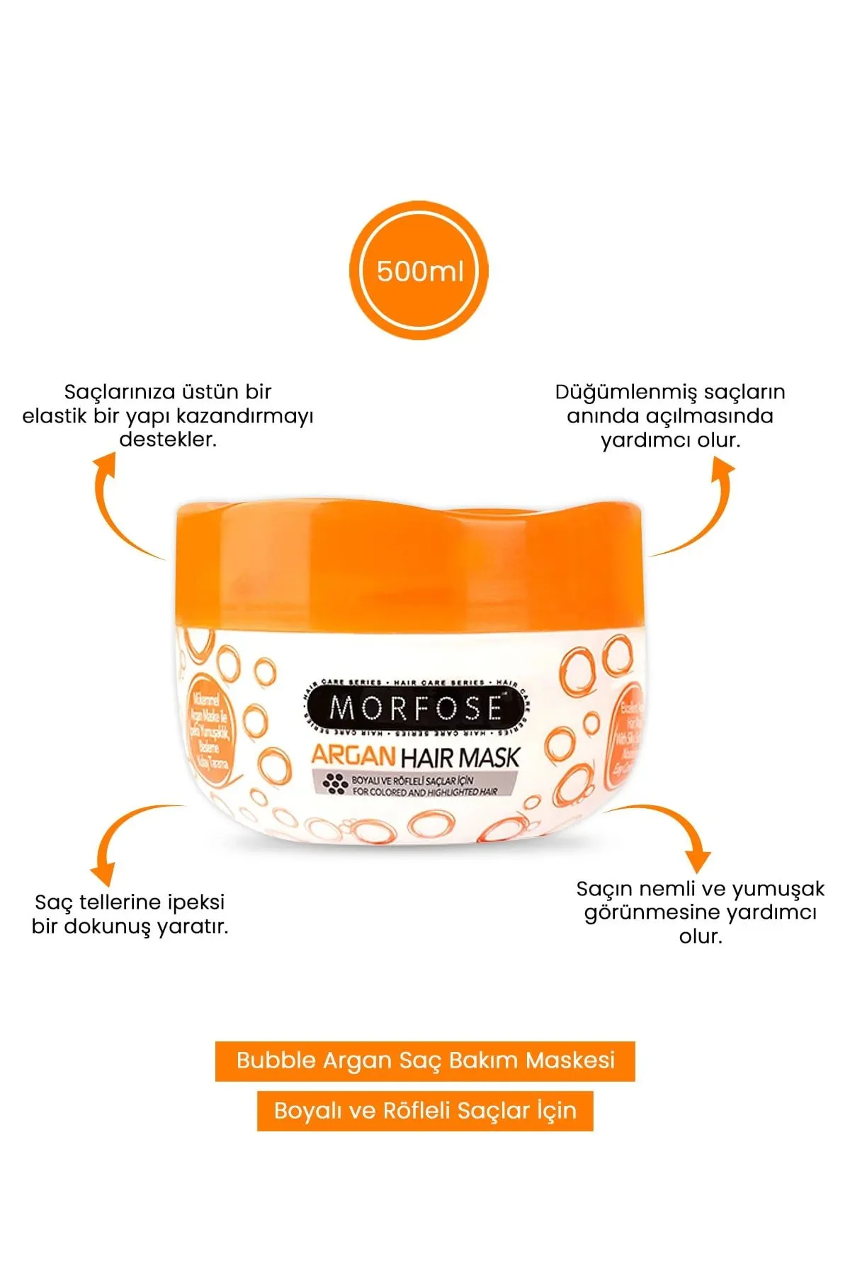 Argan Saç Maskesi 500 ML - Boyalı ve Röfleli Saçlar - mrfs - Just Cheap Store Görsel 4