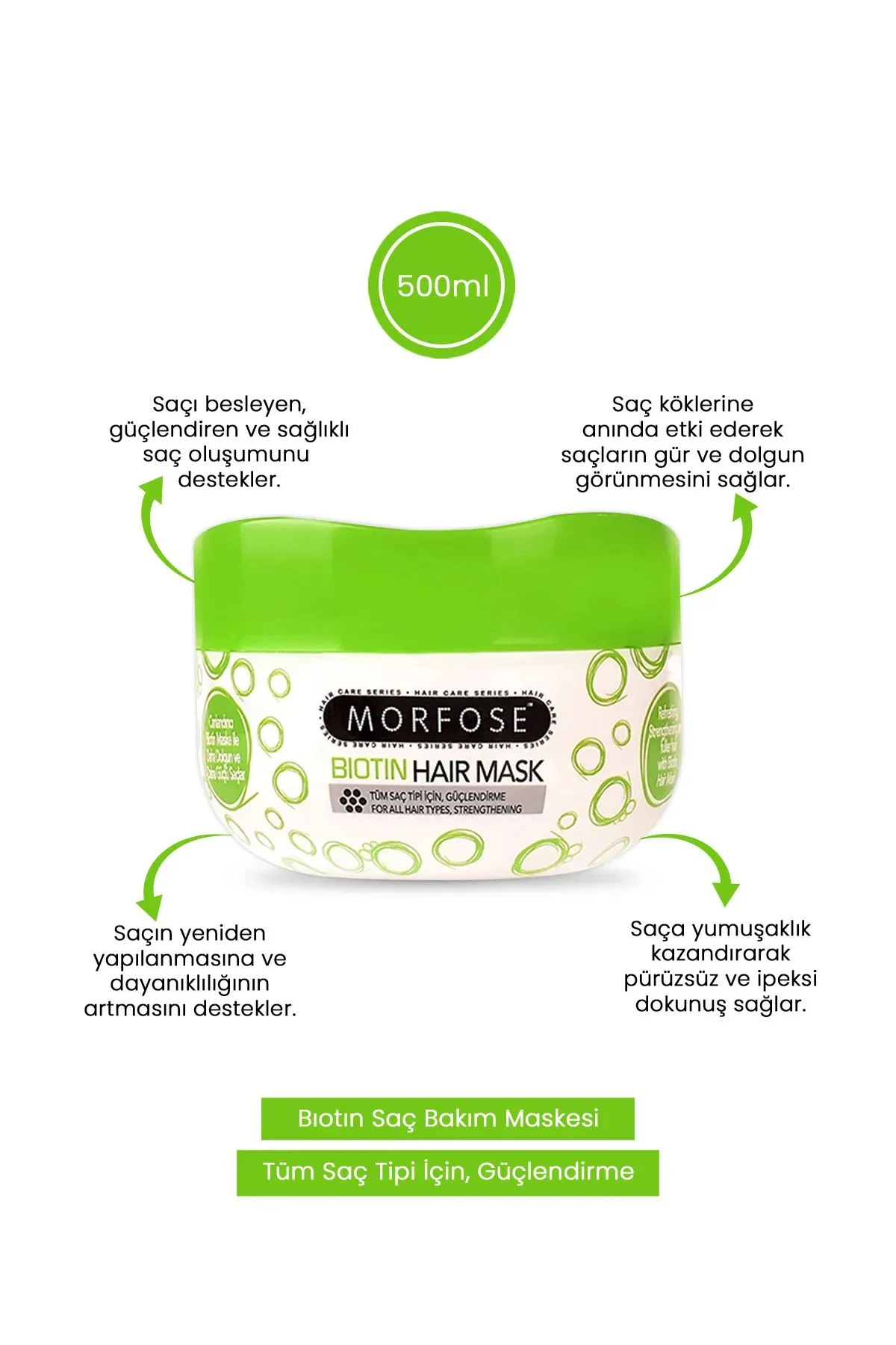 Biotin Saç Maskesi 500 ML - Gür ve Dolgun Saçlar - mrfs - Just Cheap Store Görsel 4