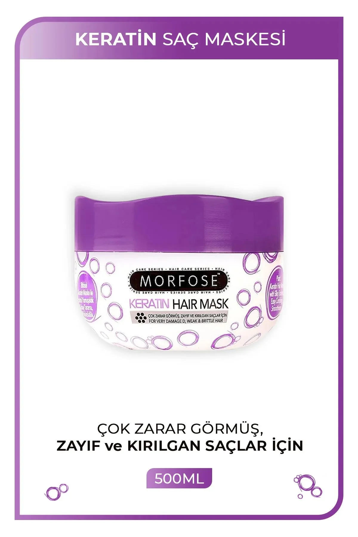 Keratin Saç Maskesi 500 ML - Yıpranmış Saçlar için - mrfs - Just Cheap Store Görsel 5