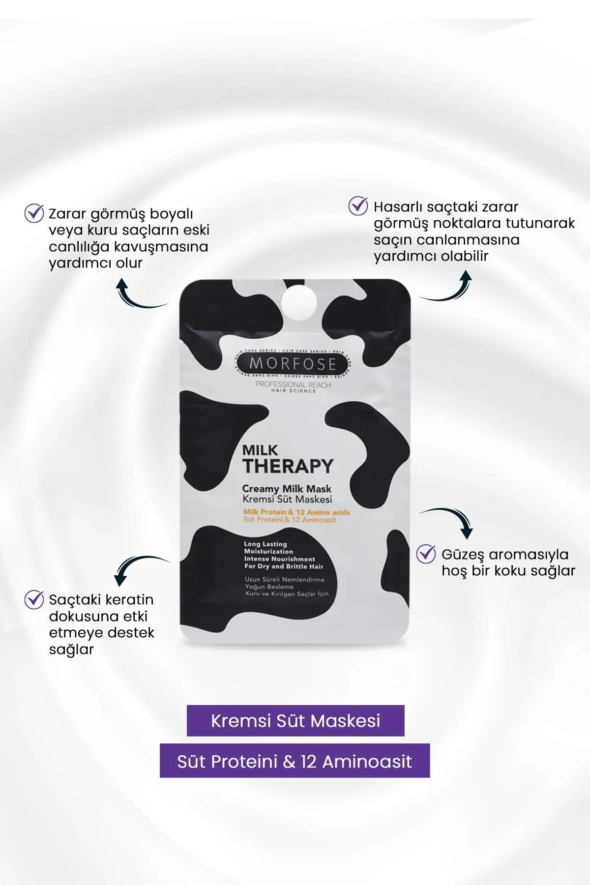 Milk Therapy Kremsi Süt Maskesi 25 ML (24 ADET) - Bakım ve Canlılık - mrfs - Just Cheap Store Görsel 4