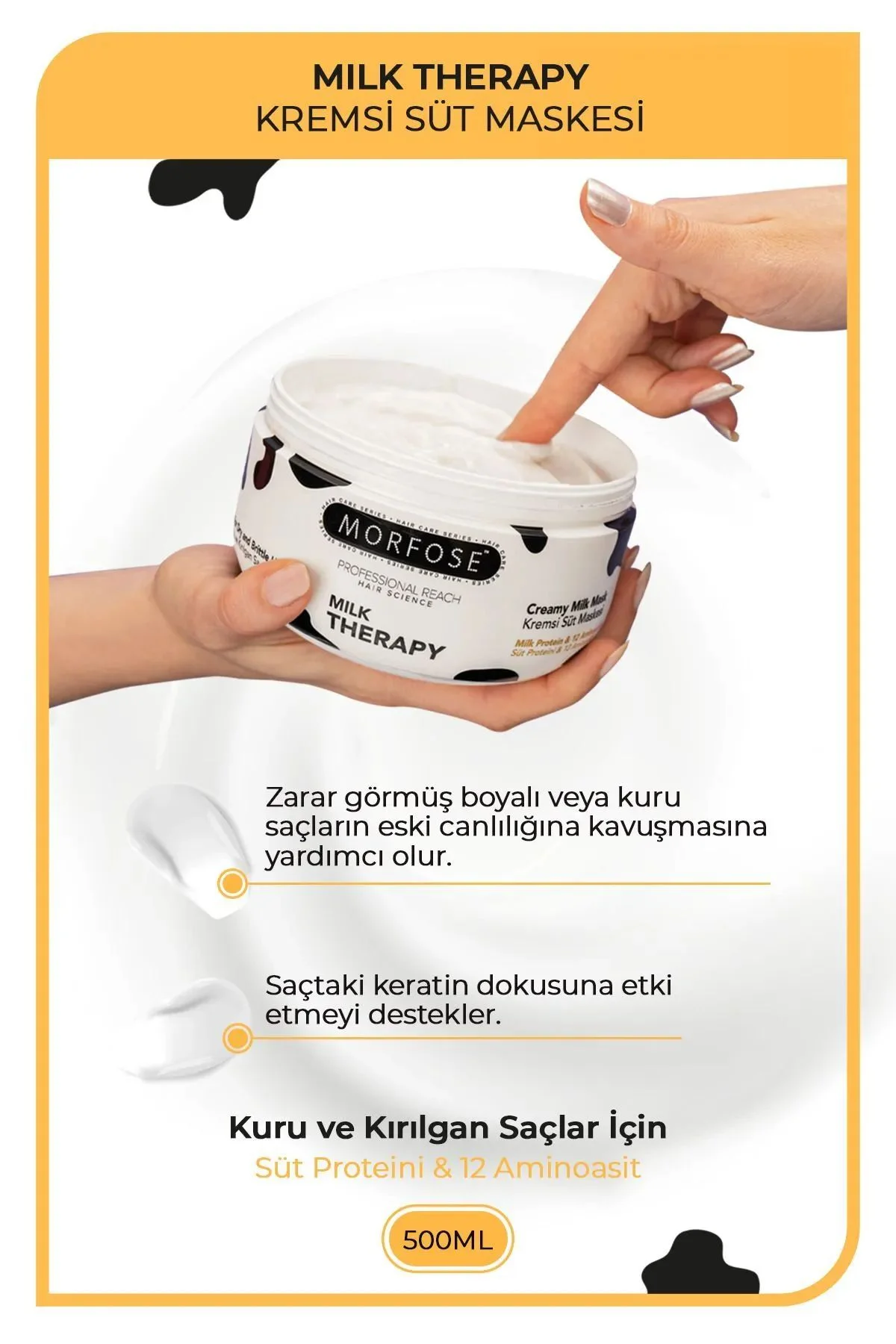Milk Therapy Kremsi Süt Maskesi 500 ML - Bakım ve Canlılık - mrfs - Just Cheap Store Görsel 3