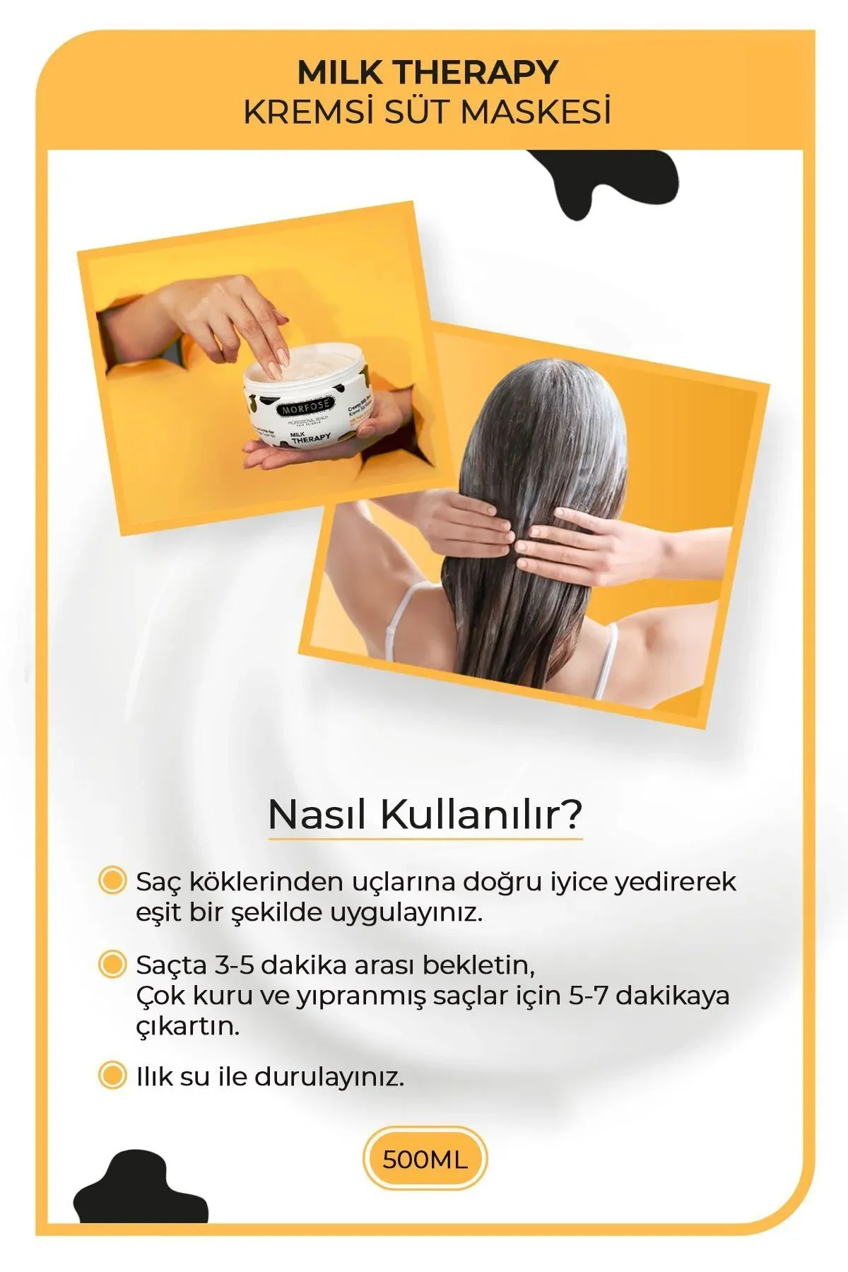 Milk Therapy Kremsi Süt Maskesi 500 ML - Bakım ve Canlılık - mrfs - Just Cheap Store Görsel 4