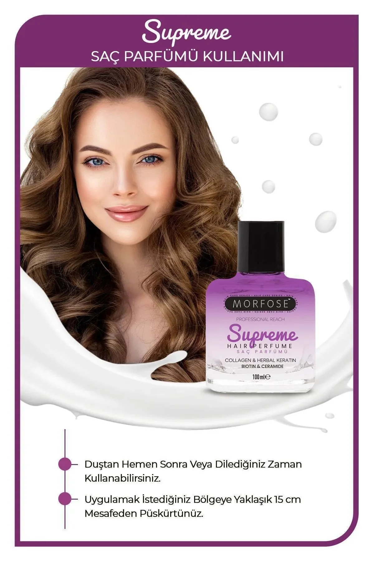 Supreme Saç Parfümü 100 ML - Mat ve Kuru Saçlar İçin - mrfs - Just Cheap Store Görsel 4