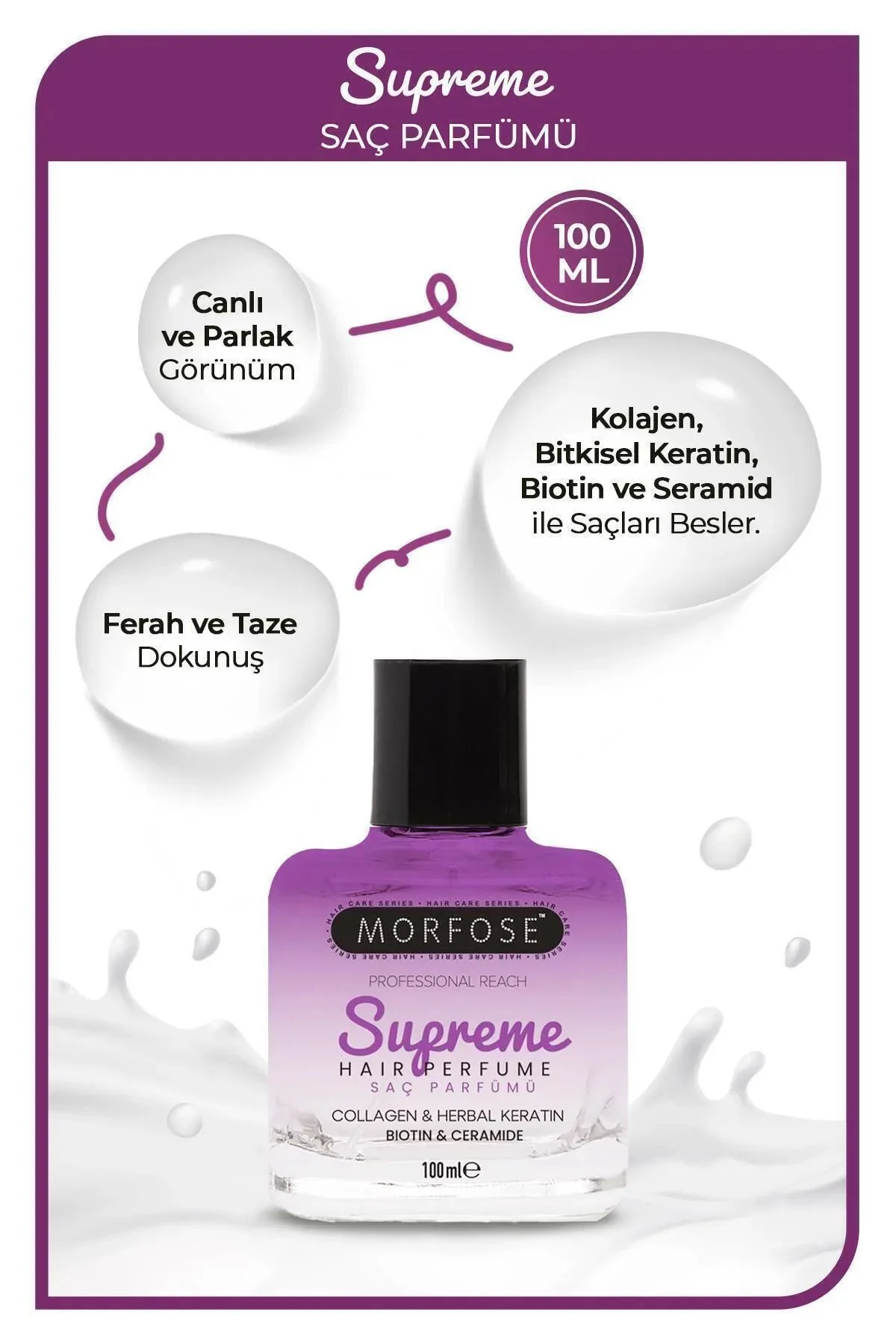 Supreme Saç Parfümü 100 ML - Mat ve Kuru Saçlar İçin - mrfs - Just Cheap Store Görsel 3