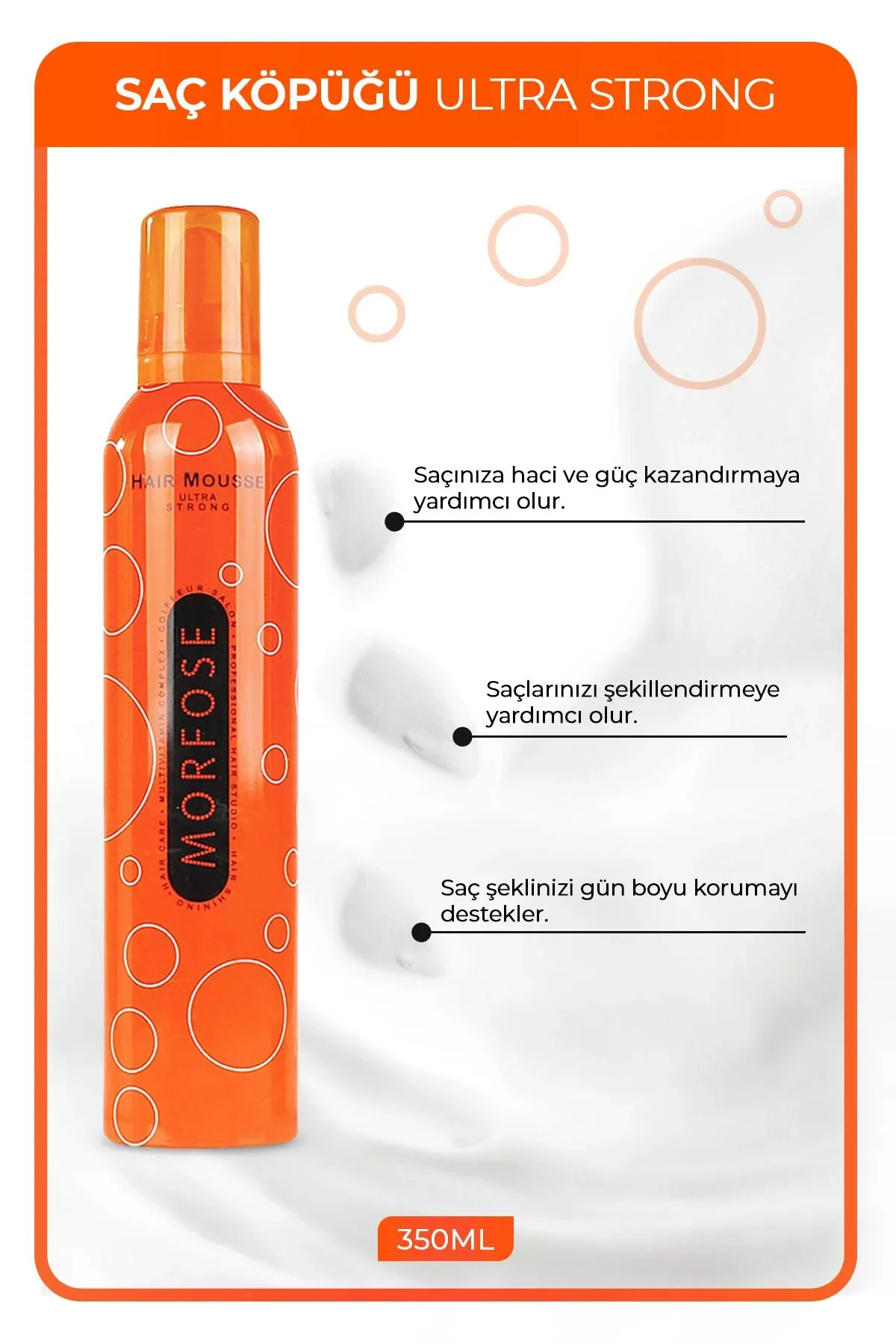 Ultra Strong Saç Köpük 350 ML - Ultra Güçlü Tutuş - mrfs - Just Cheap Store Görsel 3