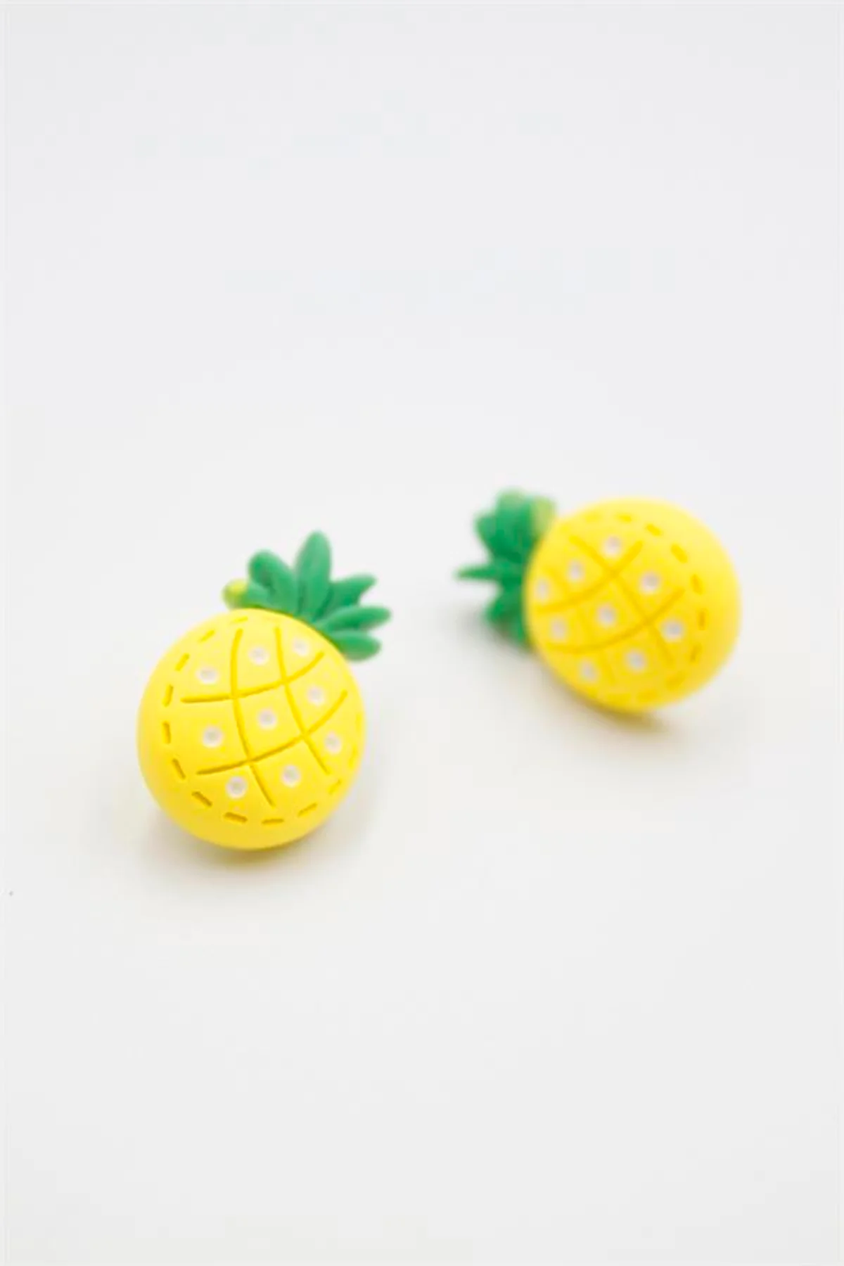 Ananas Hamur Küpe - ÇOK RENKLİ - Just Cheap Store Görsel 3