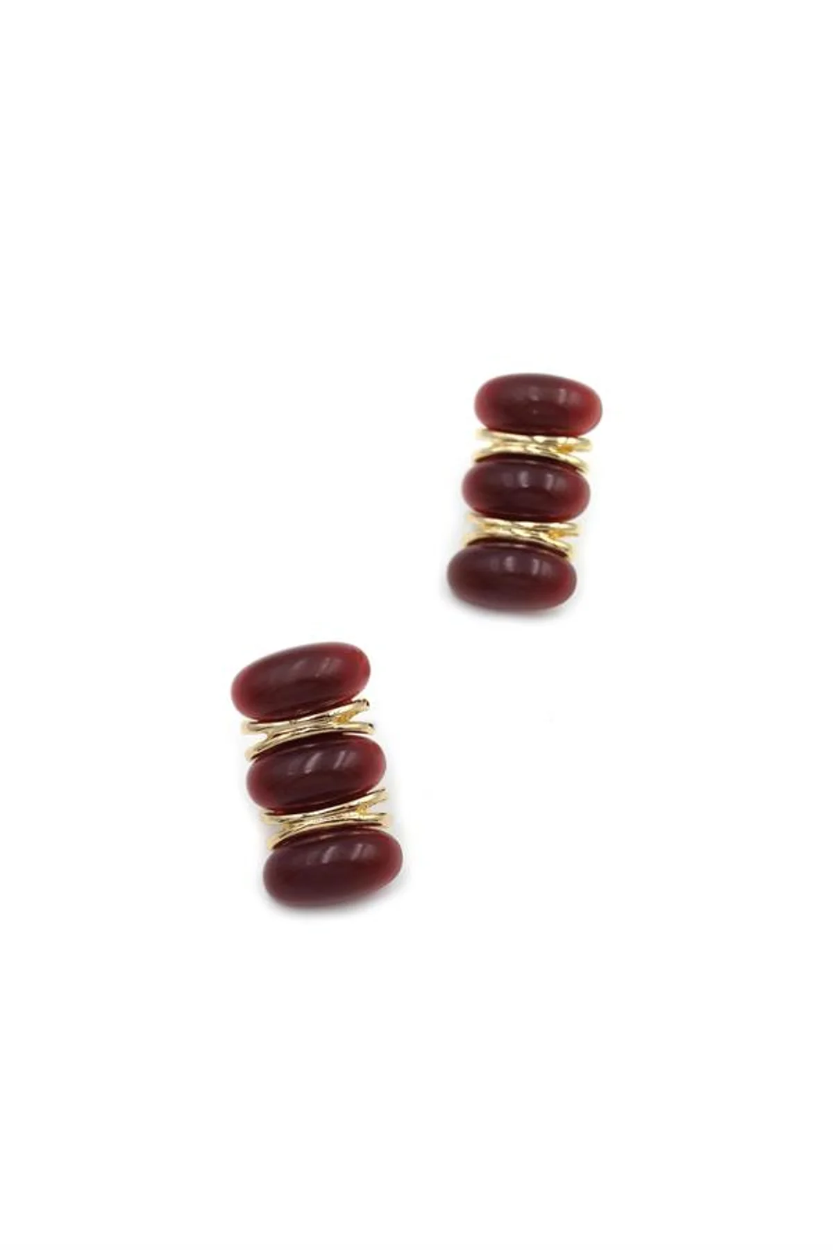 Boncuk Vintage Küpe - Kırmızı - Just Cheap Store Görsel 4