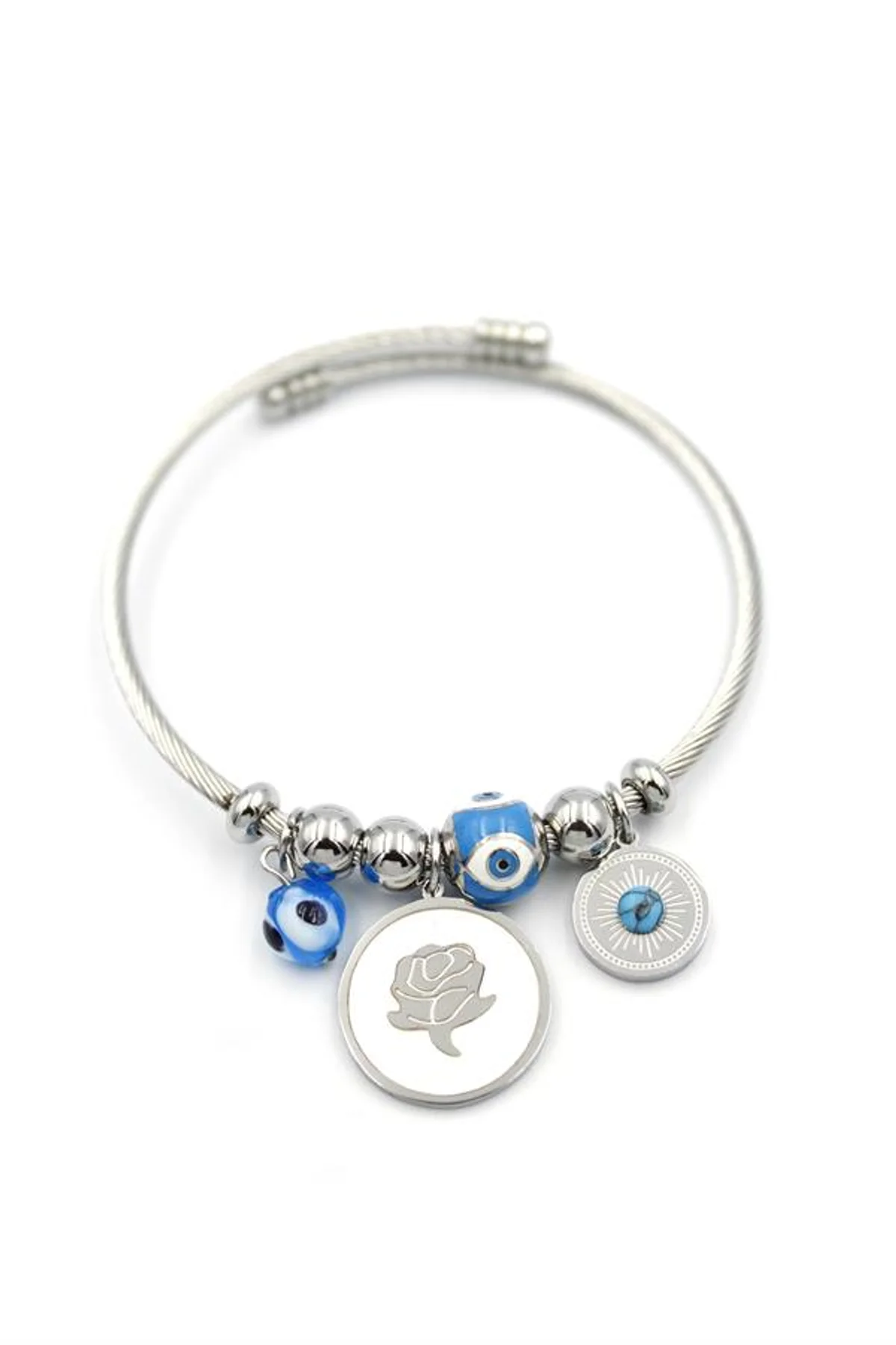 Gül Charm Bilezik - Gümüş - Just Cheap Store Görsel 5