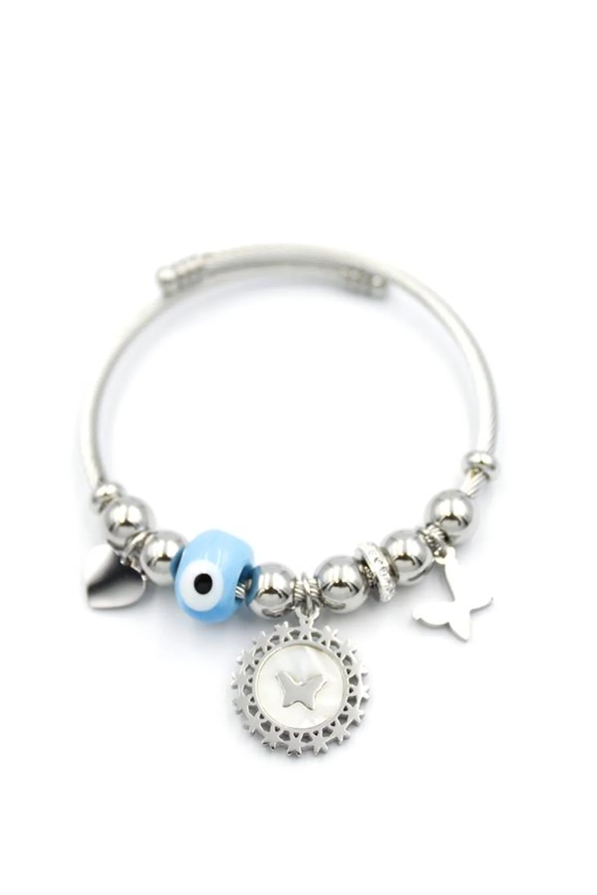 Kelebek Charm Bilezik - Gümüş - Just Cheap Store Görsel 3