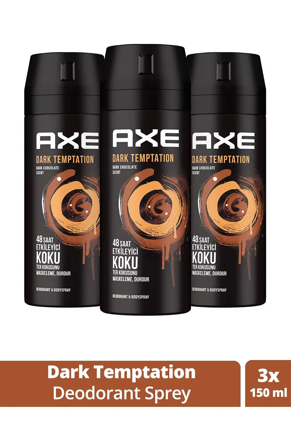 3 Adet Axe Dark Temptatıon Bay Parfüm Kofre 150 ml - Just Cheap Store Görsel 2
